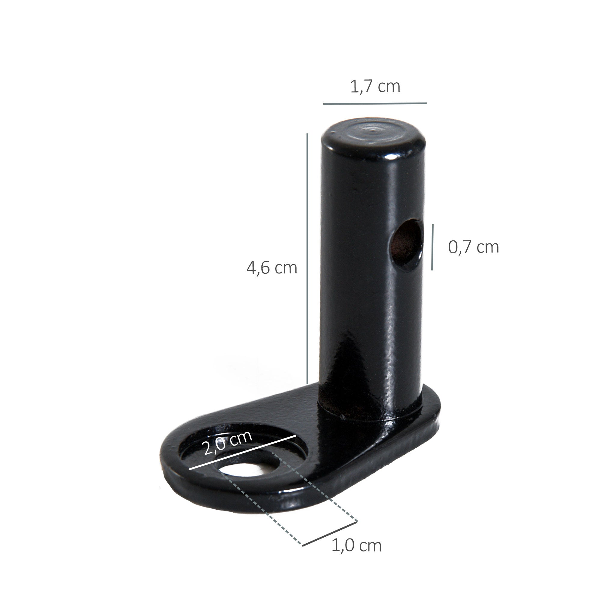 HOMCOM Ersatzkupplung Anhängerkupplung für Kinderanhänger Kohlenstoffstahl schwarz