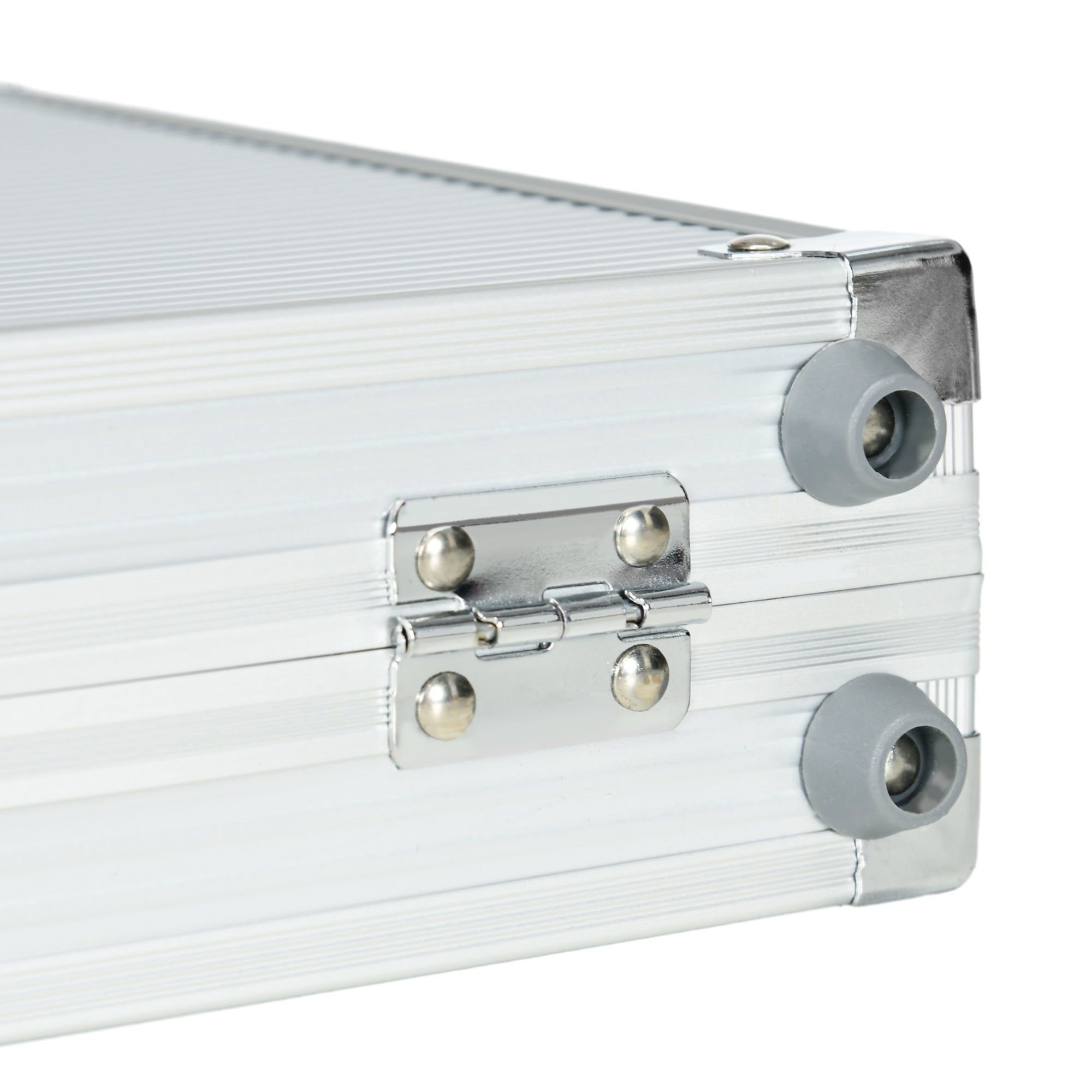 SPORTNOW Casinozubehör und Chips Pokerset mit Chips Pokerchip-Koffer, inkl. Unterlage, Set mit 300 Chips, 2 Kartenspielen, 5 Würfeln