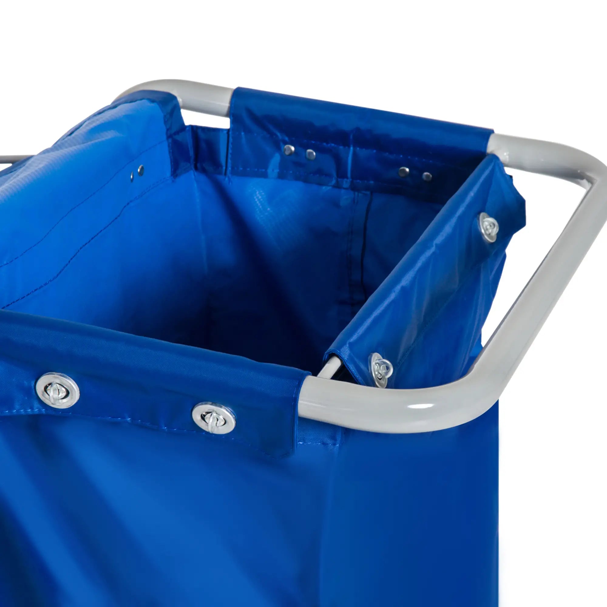 HOMCOM Reinigungswagen Putzwagen 4 Eimer Mopp-Presse Abfallsack