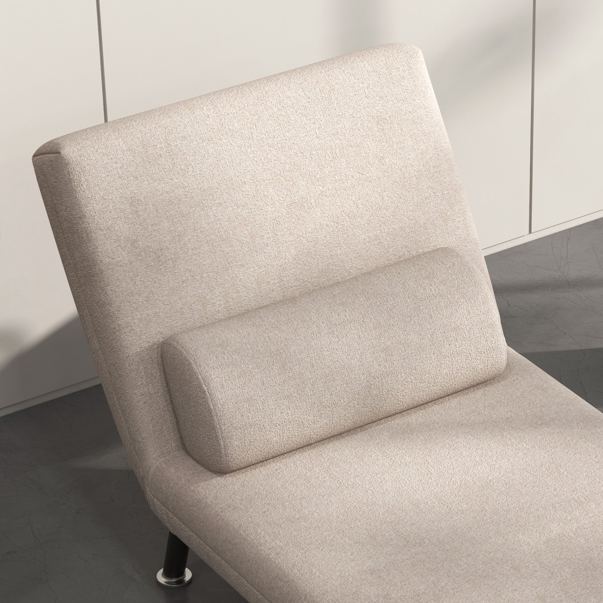 HOMCOM Klappsessel mit Bettfunktion, klappbarer Relaxsessel in Leinenoptik, Verstellbare Rückenlehne, 75 x 70 x 75 cm, Beige