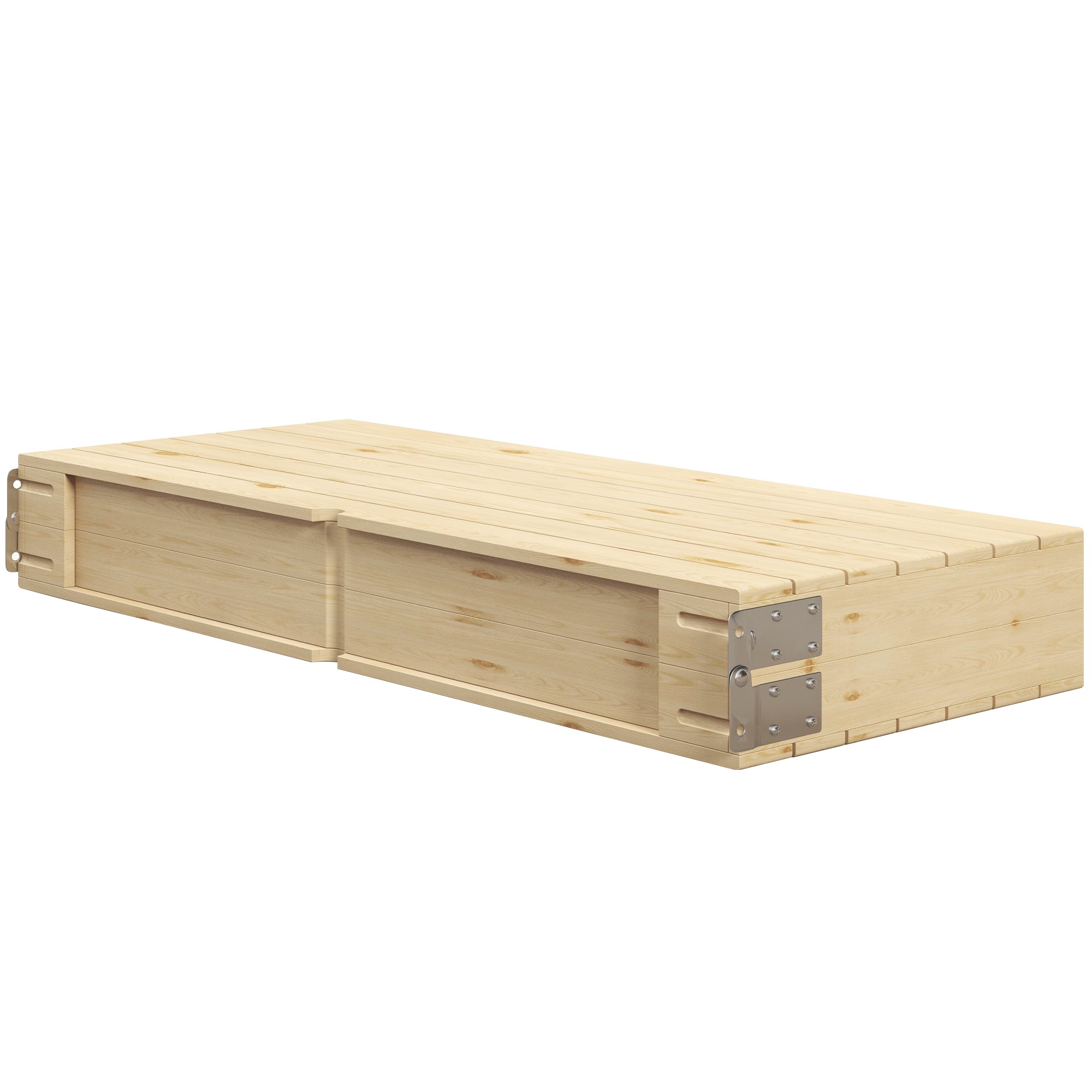 Outsunny Campingtisch, faltbar, 4 Sitzplätze, Schirmloch, Holztischplatte, Aluminiumrahmen, 85,5x72,5x67cm