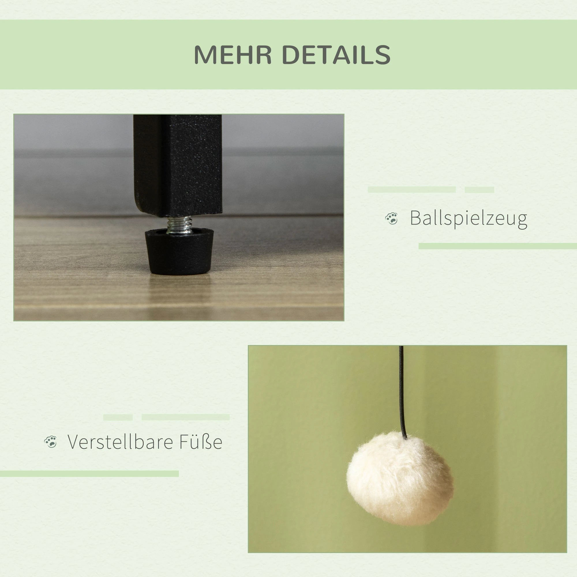 PawHut Katzenschrank Katzentoilette multifunktional Magnettür Eiche