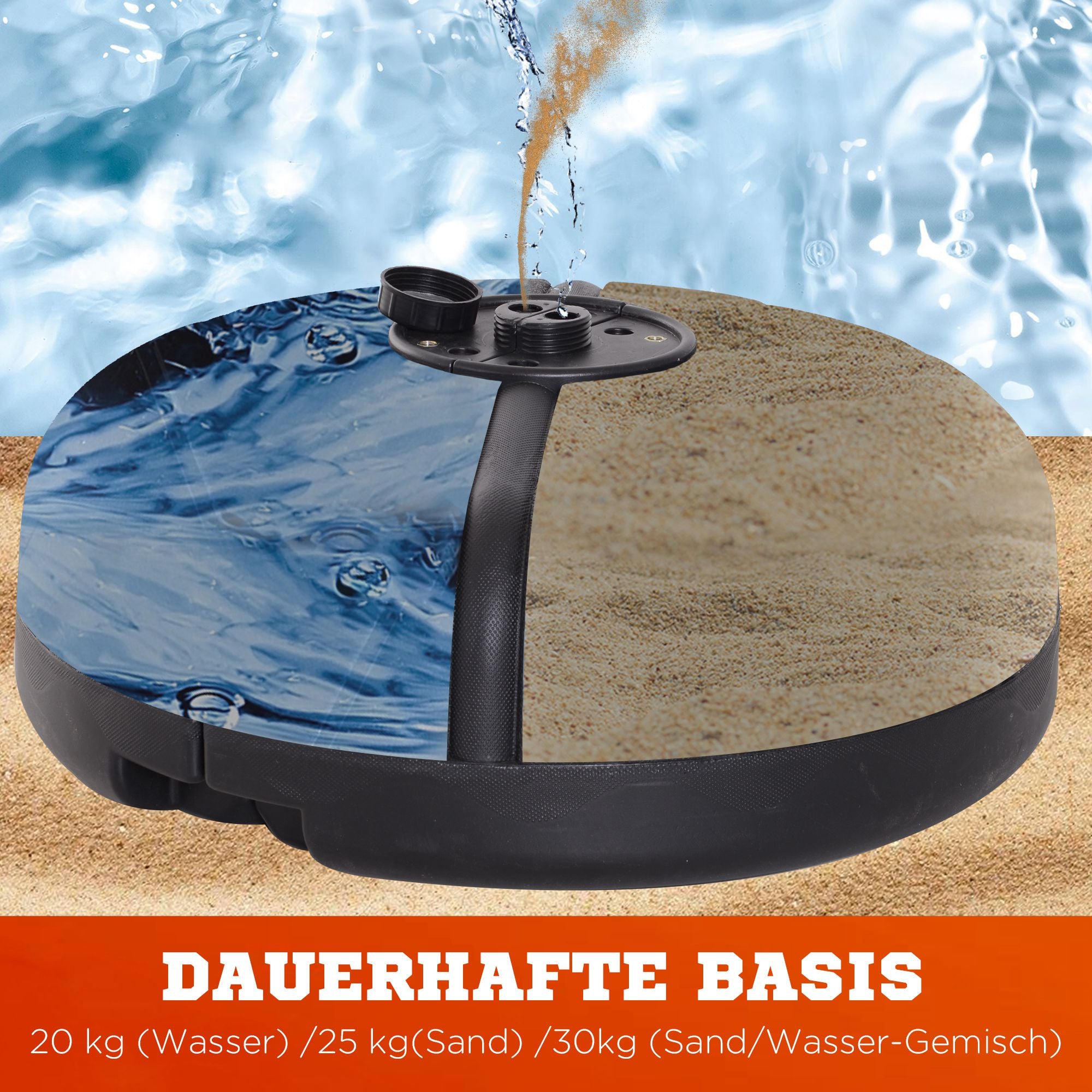 HOMCOM Freistehender Standboxsack mit Ständer und Kunststoff-Pad, 176 cm, Geeignet für Profis und Anfänger, Schwarz