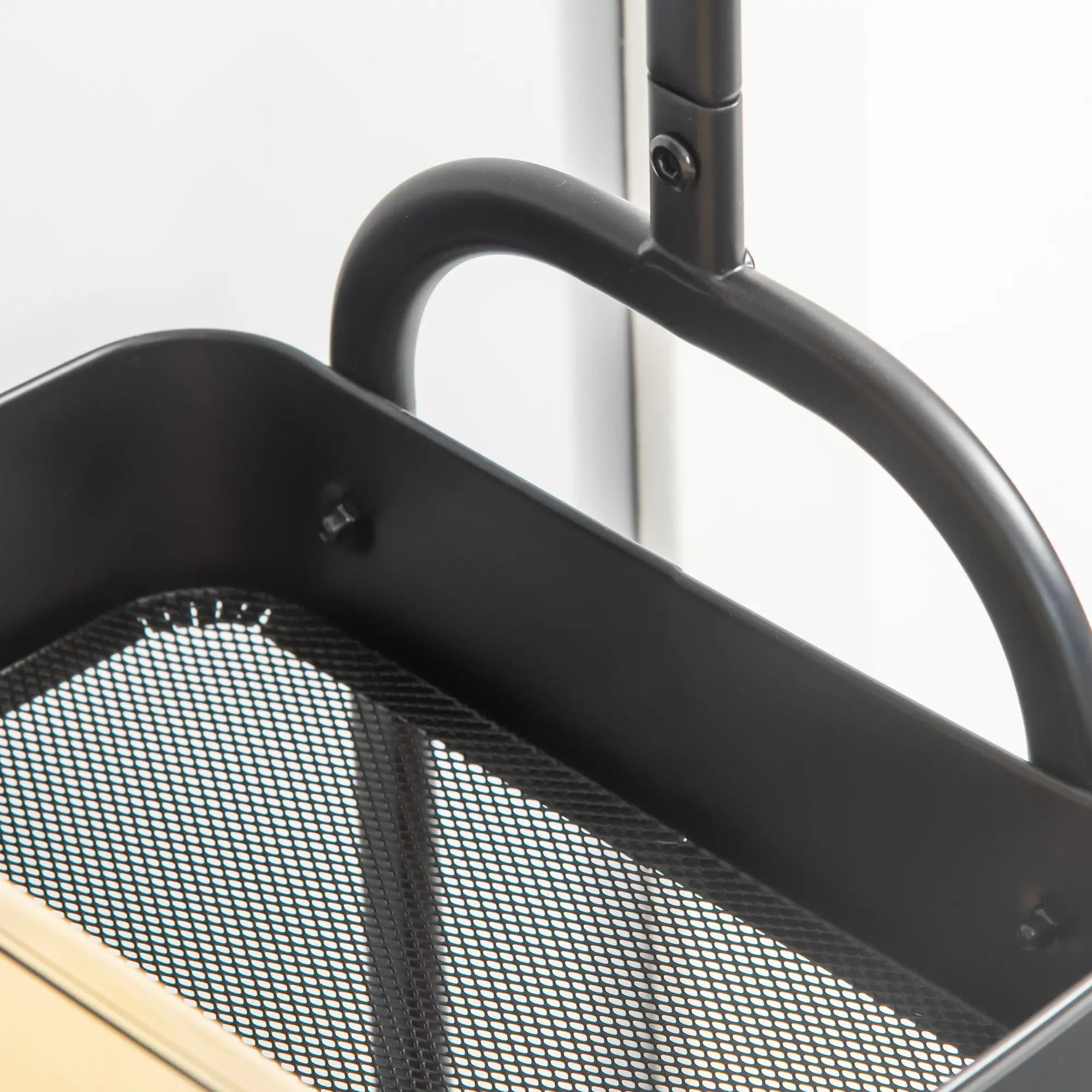 HOMCOM Kleiderständer aus Metall mit Schuhablage, fahrbar, freistehend, Schwarz