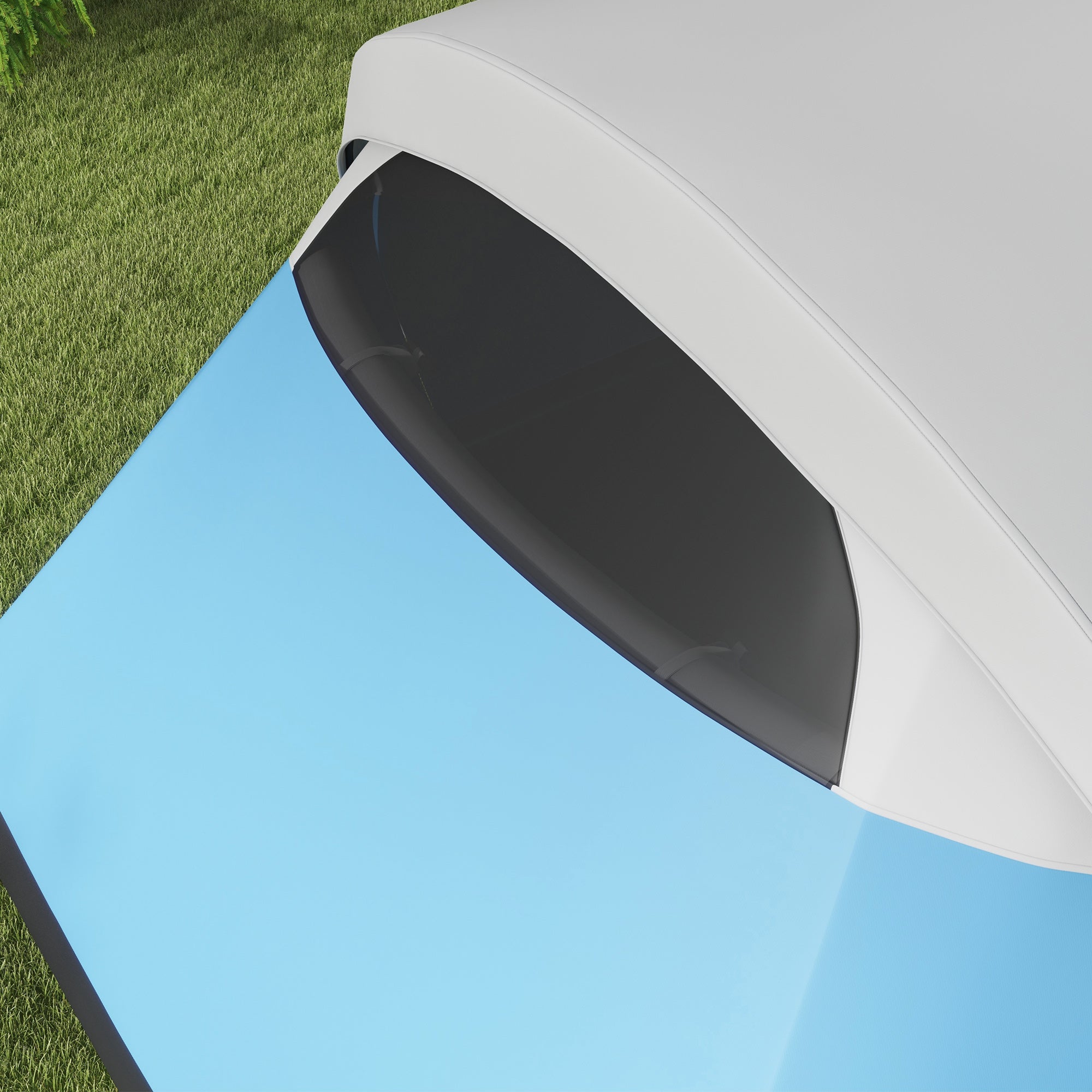 Outsunny Campingzelt für 5-6 Pers., Familienzelt, wasserdicht, mit Vorzelt, 550L x 300B x 198Hcm, Blau