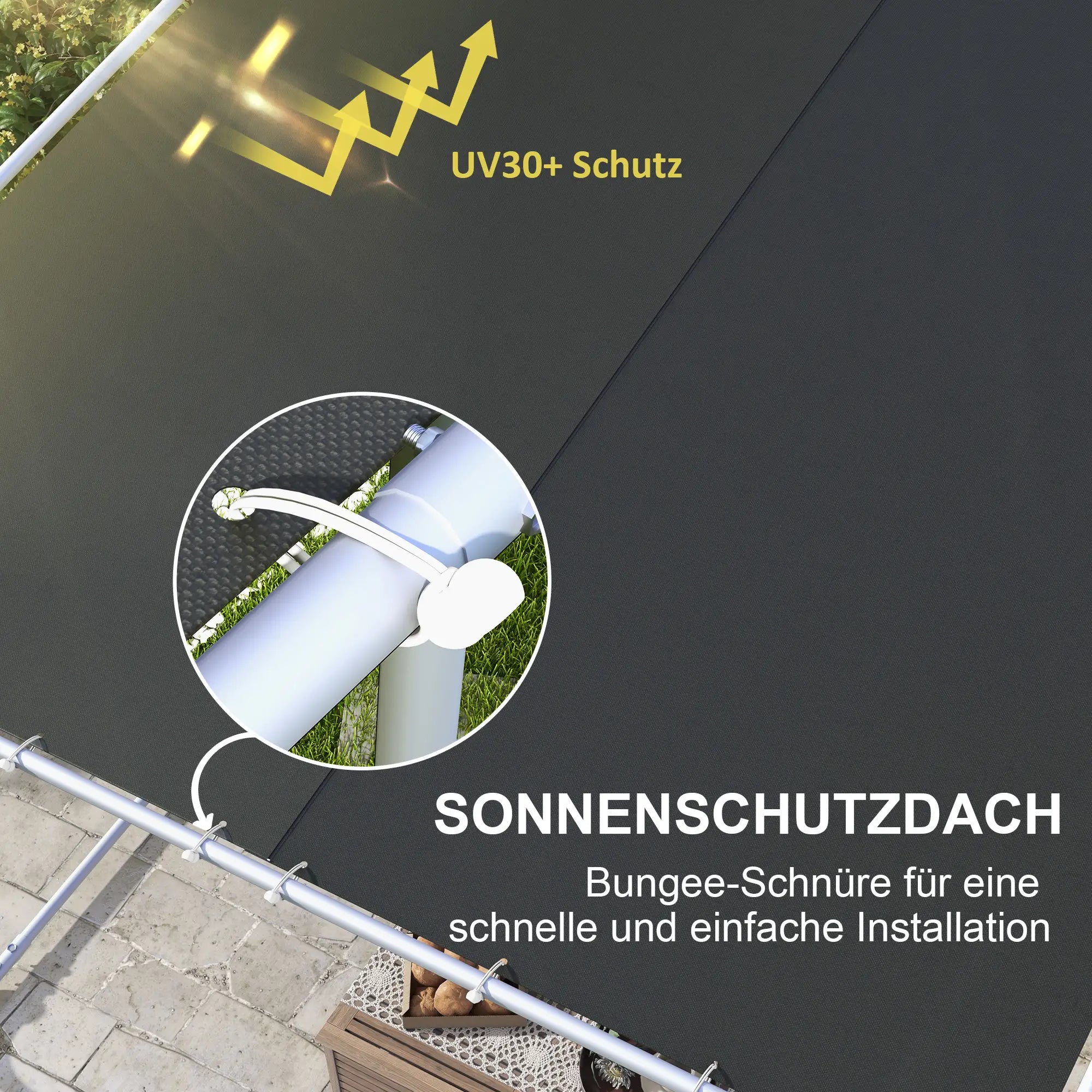 Pergola Pavillon 3x3?m mit UV-Schutz & Rollen, Oxford