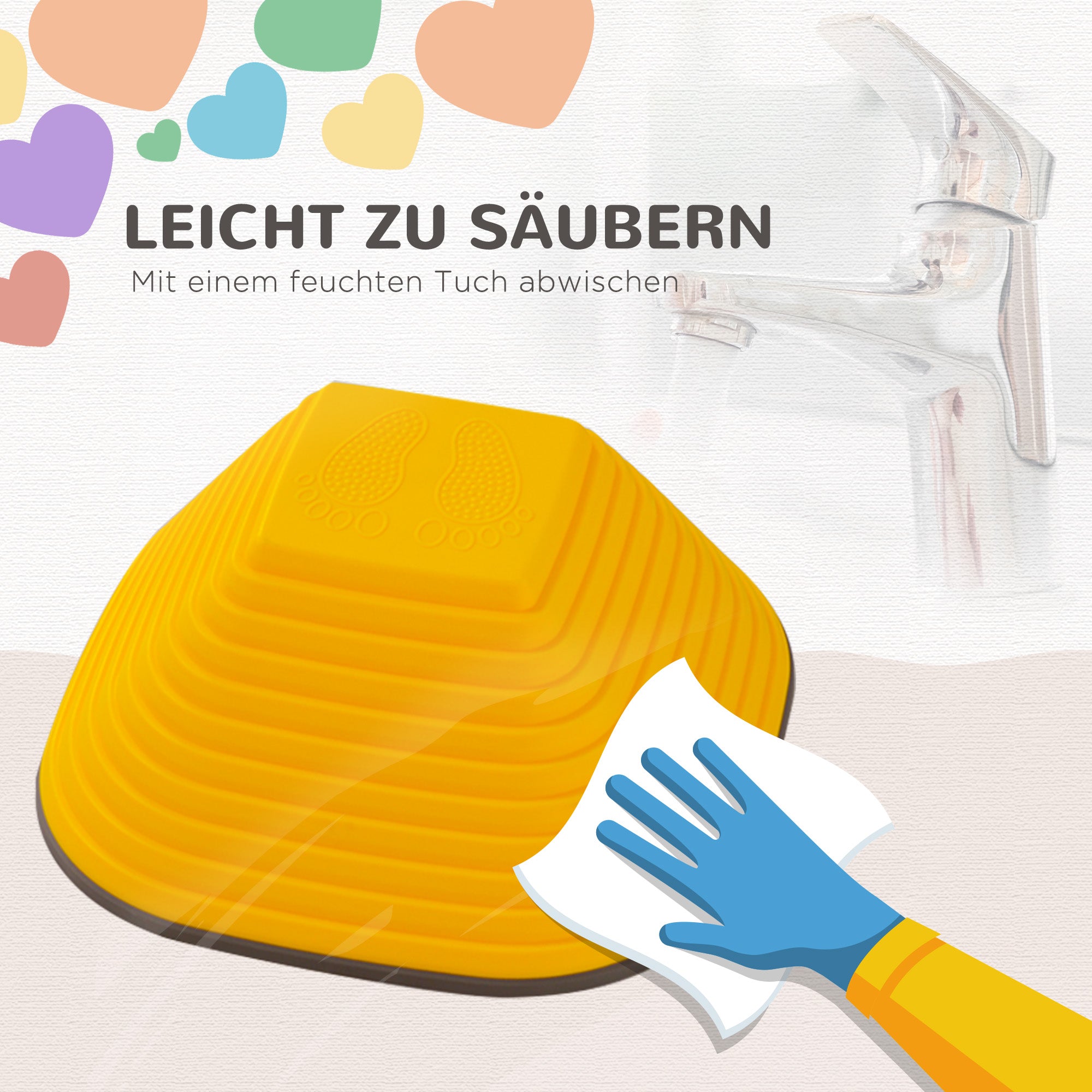 AIYAPLAY Balance-Trittsteine für Kinder, 6 Teile, Rutschfest, Hindernislauf-Steine, für Motorik-Förderung, Kunststoff, Bunt