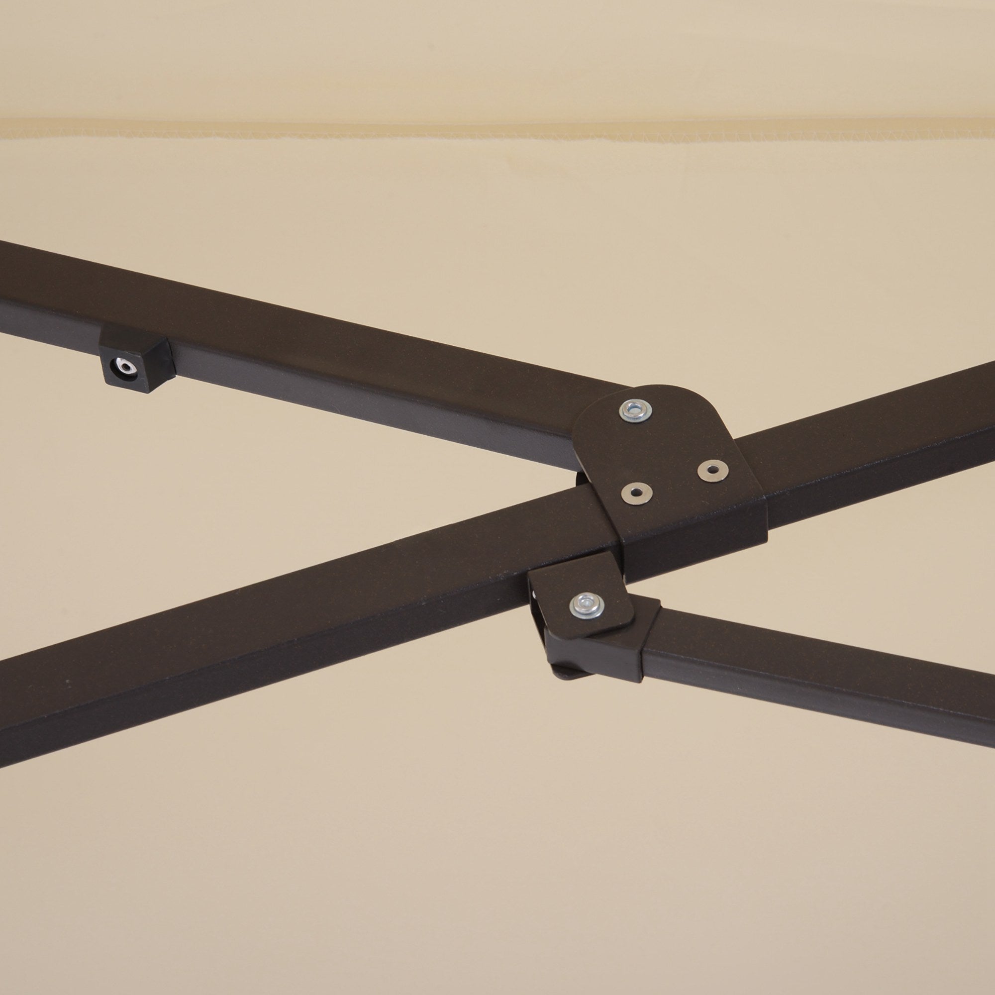 Outsunny XXL Sonnenschirm mit Handkurbel wetterbeständig 455 cm x 270 cm x 240 cm Stahl Polyester Beige