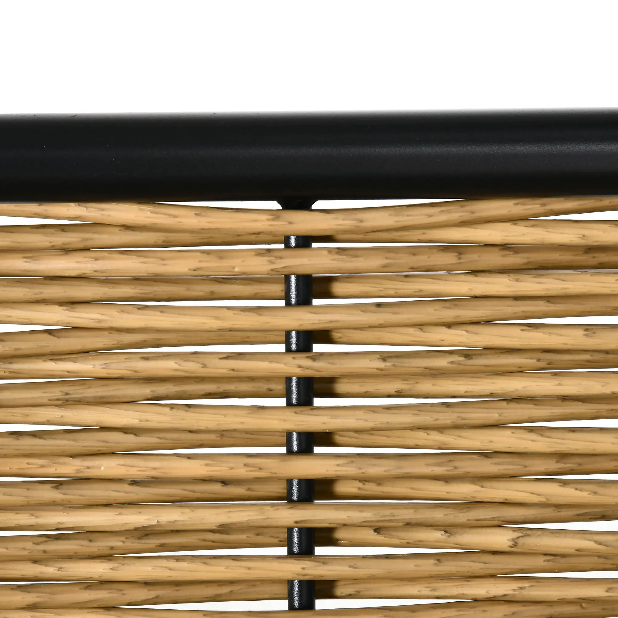 Outsunny Polyrattan Gartenmöbelset 5-tlg. Outdoor Sofa mit 2 Tischen Aluminium