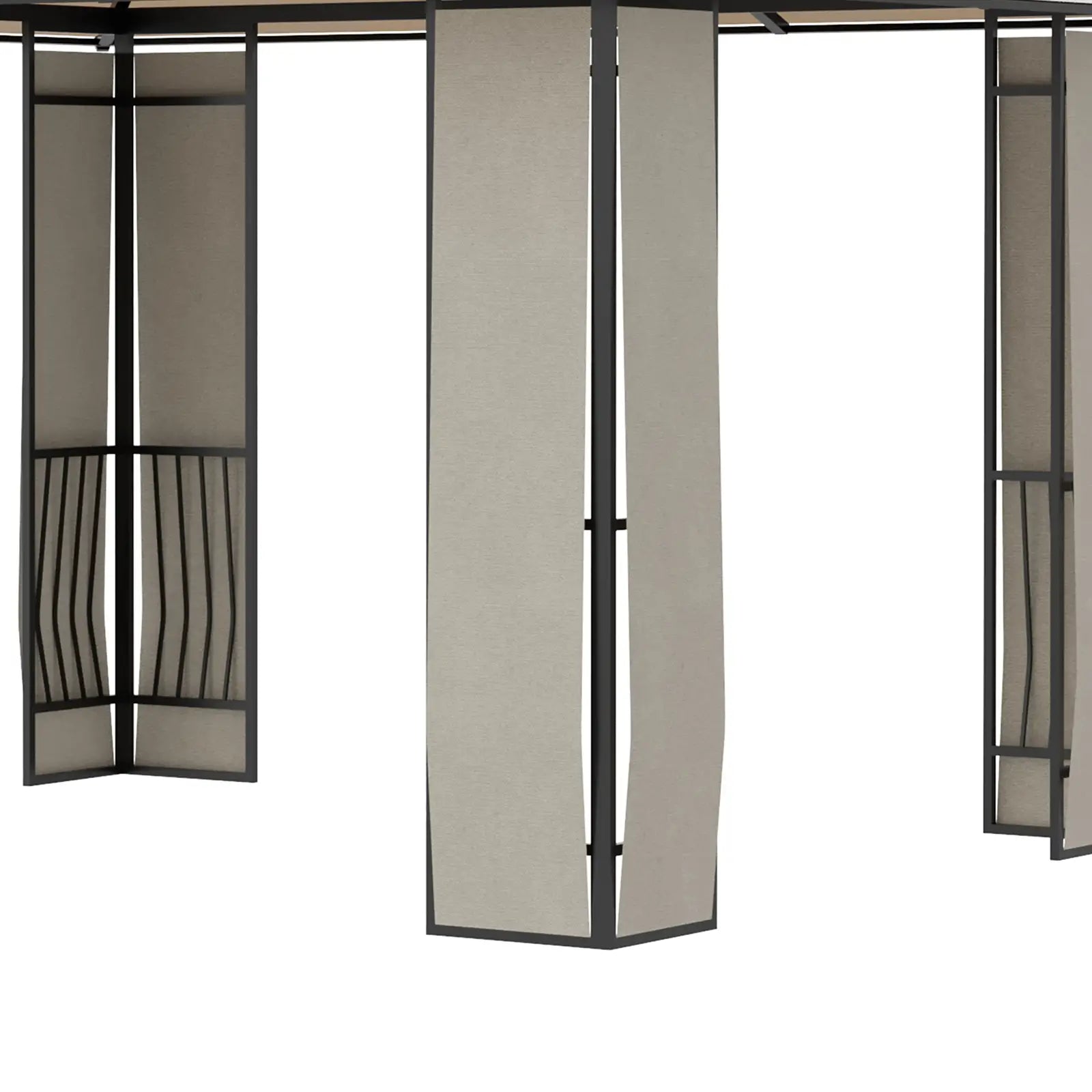 Outsunny Gartenpavillon Polycarbonat-Dach UV-Schutz Outdoor