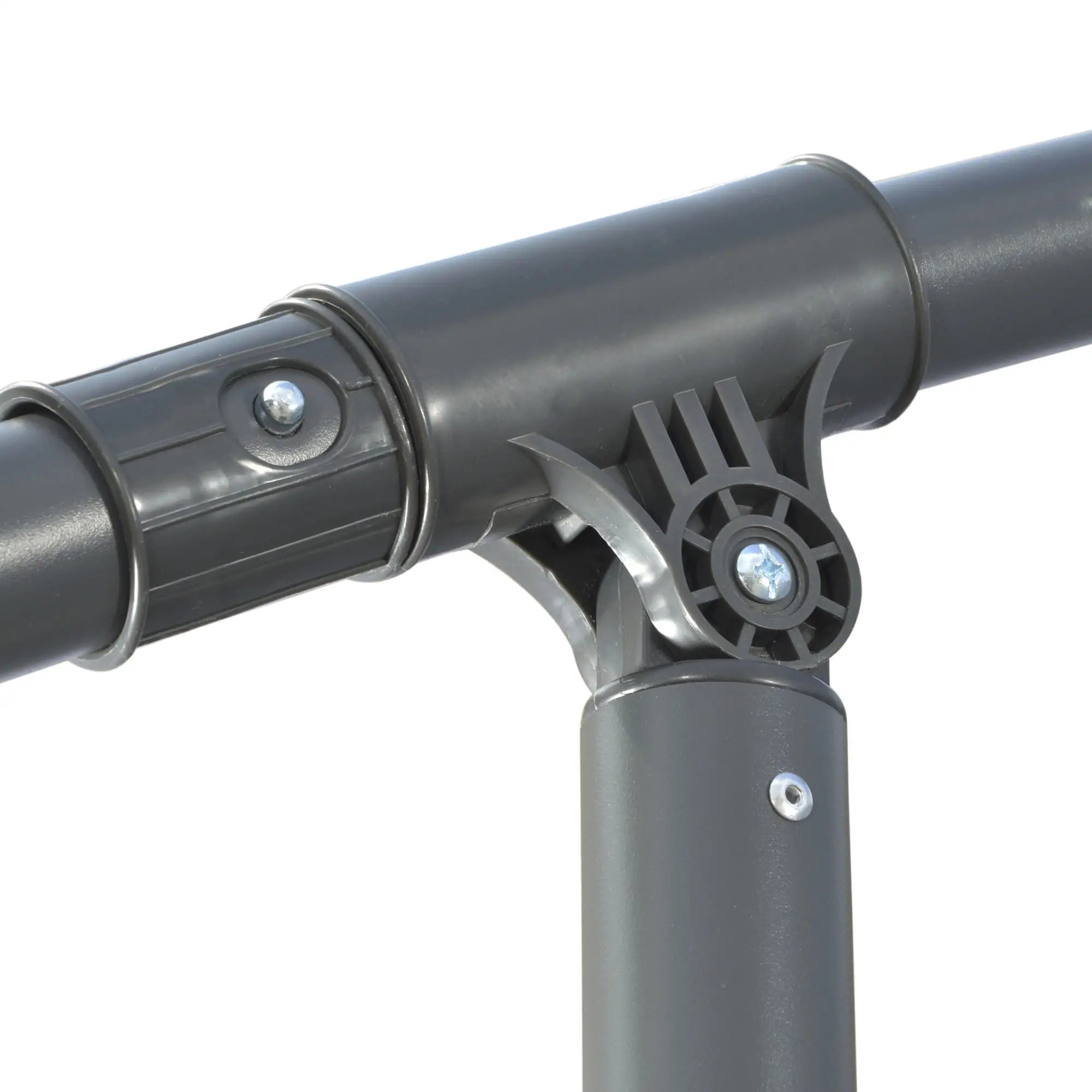 Ampelschirm Ø2,92?m mit Kurbel & Gewichten, Dunkelgrau