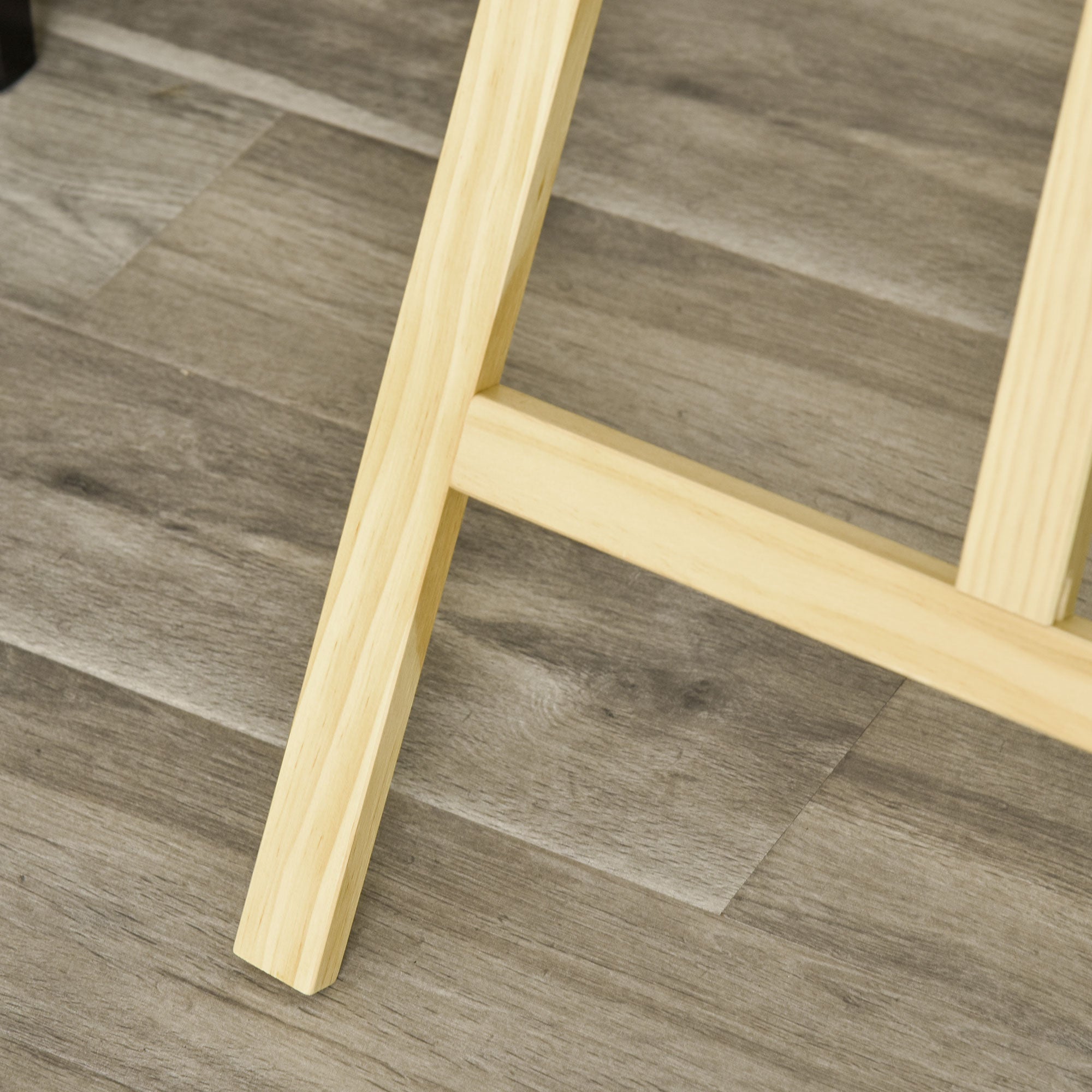 HOMCOM Staffelei Sitz- und Standstaffelei Klappbare Atelierstaffelei 75° einstellbar mit Halterung für Kunstmalerei Und Außenwerbung Kiefernholz Natur 51,5 x 71,5 x 134,5 cm