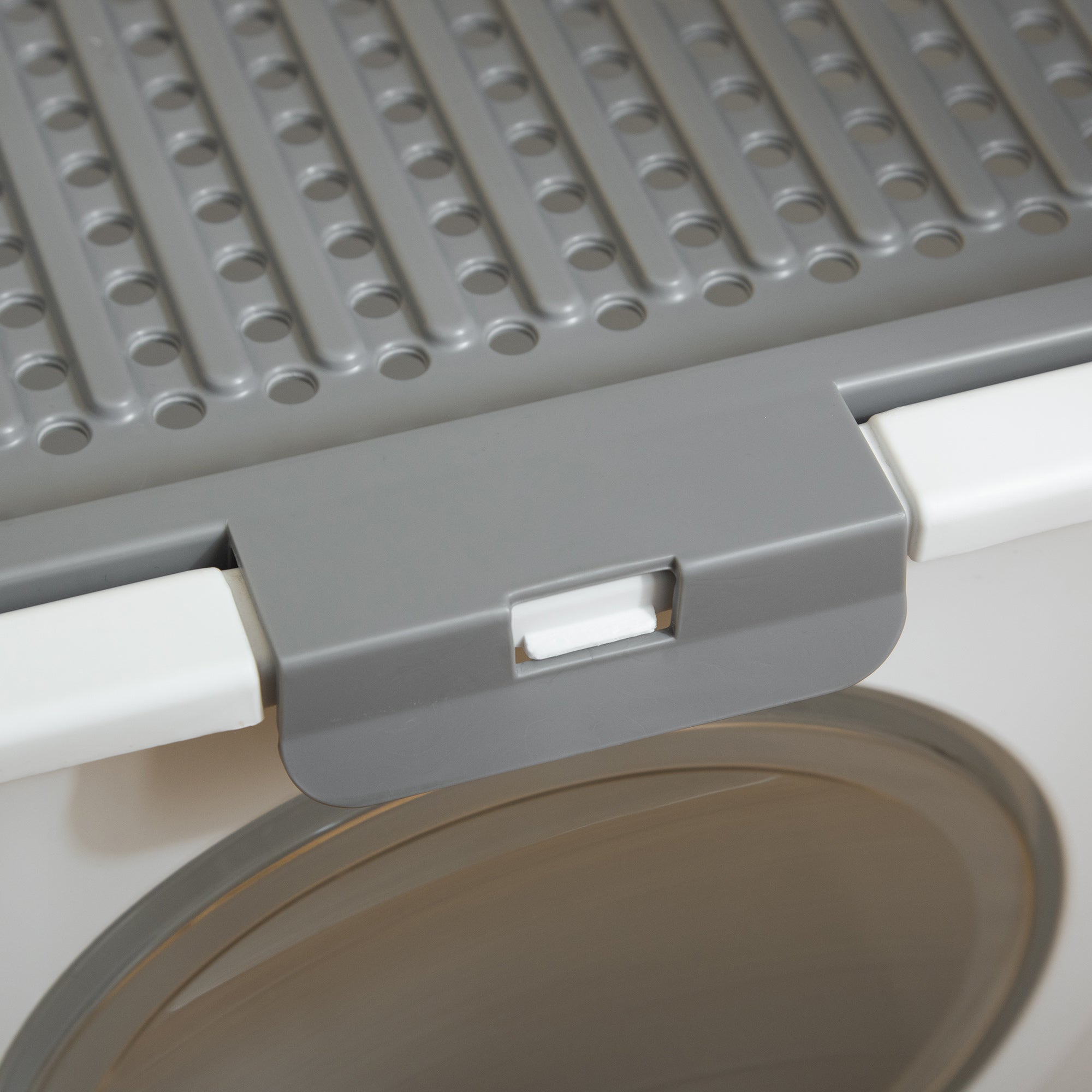 PawHut Katzenklo, 2-Wege-Katzenklo, inkl. Streuschaufel, Weiß + Grau