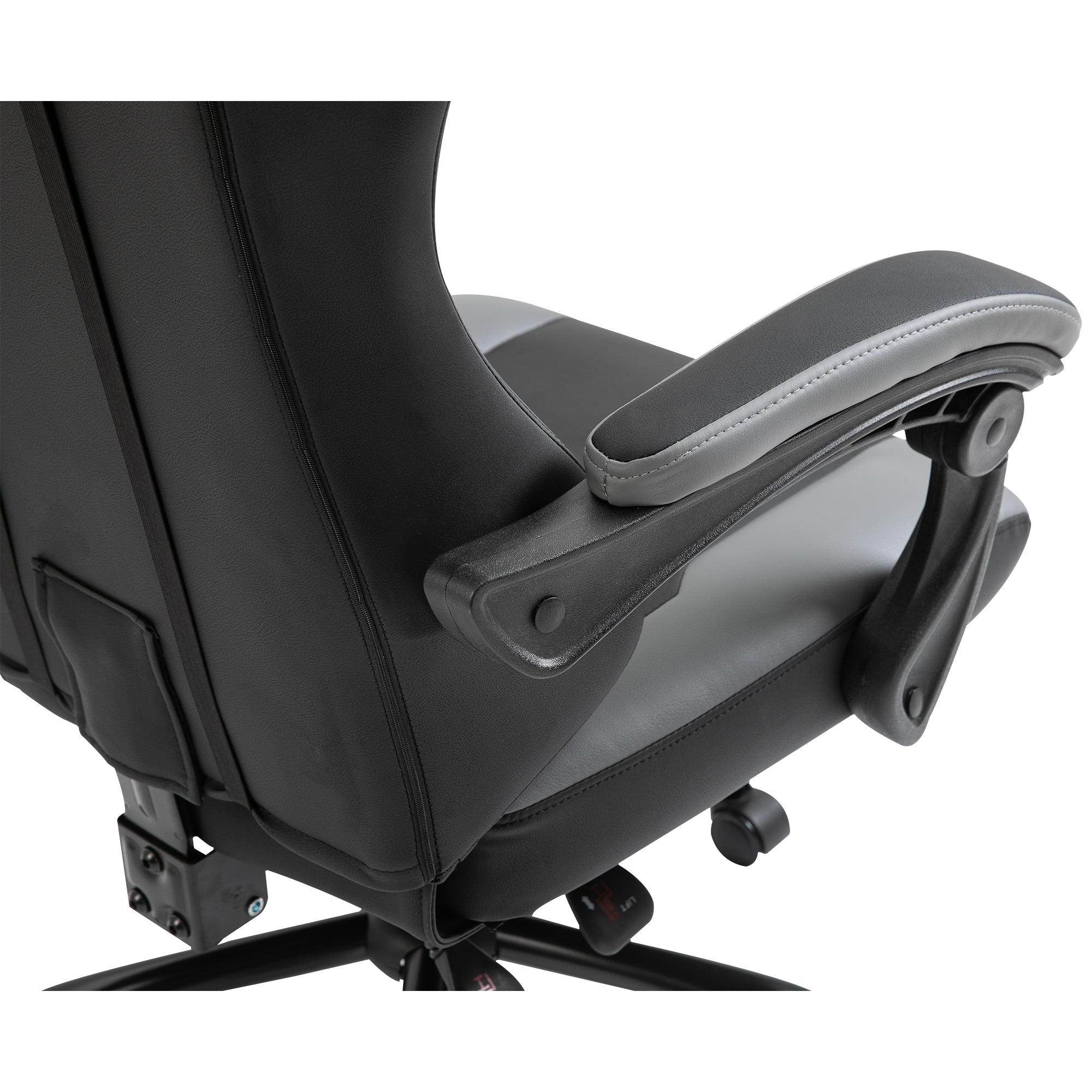 Vinsetto Ergonomischer Gaming Stuhl Bürostuhl Schreibtischstuhl, Drehstuhl Höhenverstellbar, Verstellbares Lendenkissen mit Fußstützen Schwarz 62x52x128 cm