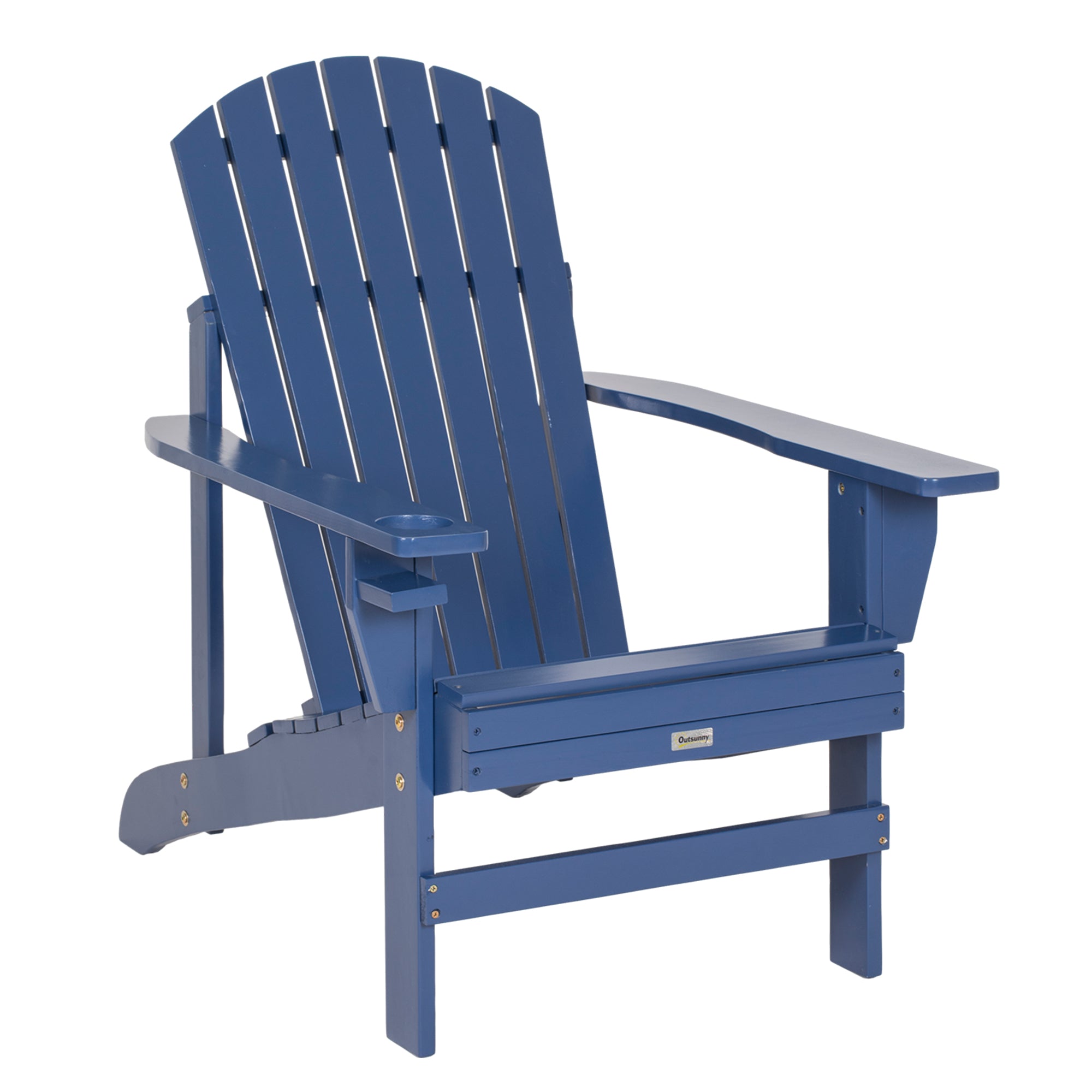 Outsunny Andirondack-Gartenstuhl Gartenstuhl Liegestuhl, verstellbare Rückenlehne, 72B x 94T x 93H cm, Blau