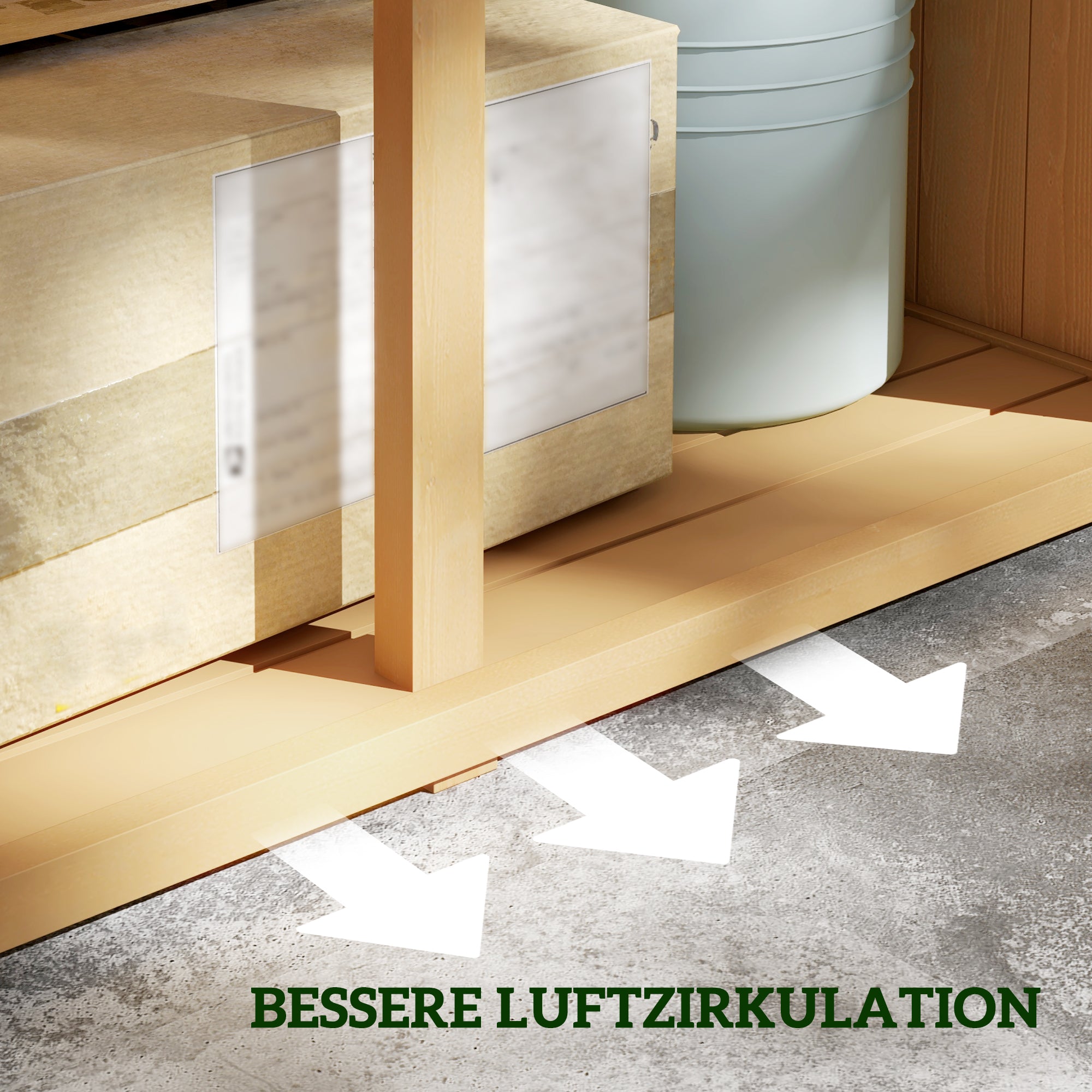 Outsunny Gartenkommode wetterfest, 2 Türen mit Schloss, Kiefernholz, 87L x 46,5B x 160H cm, Hellgelb