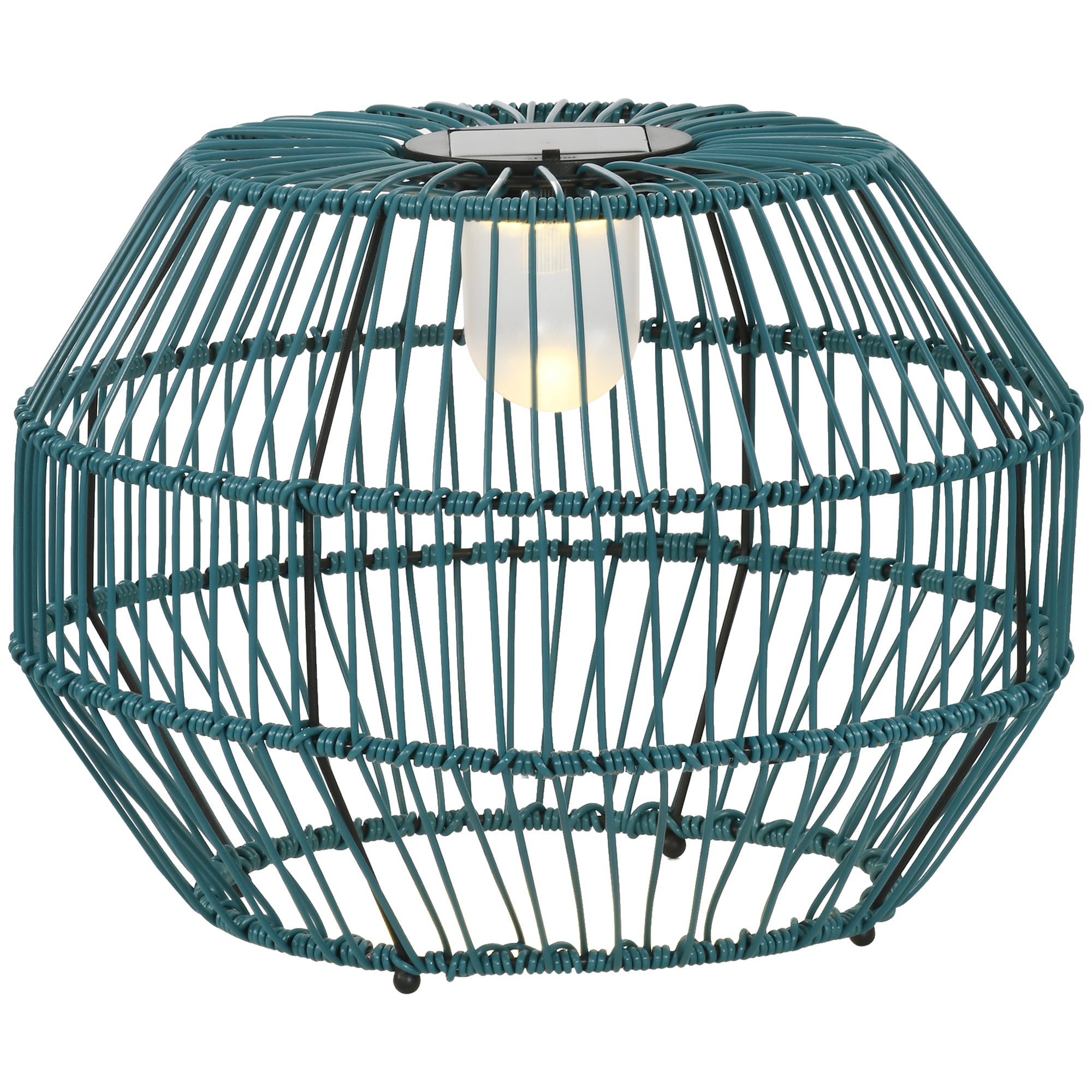 Outsunny Solar Außenleuchte Gartenbeleuchtung Gittergehäuse LED