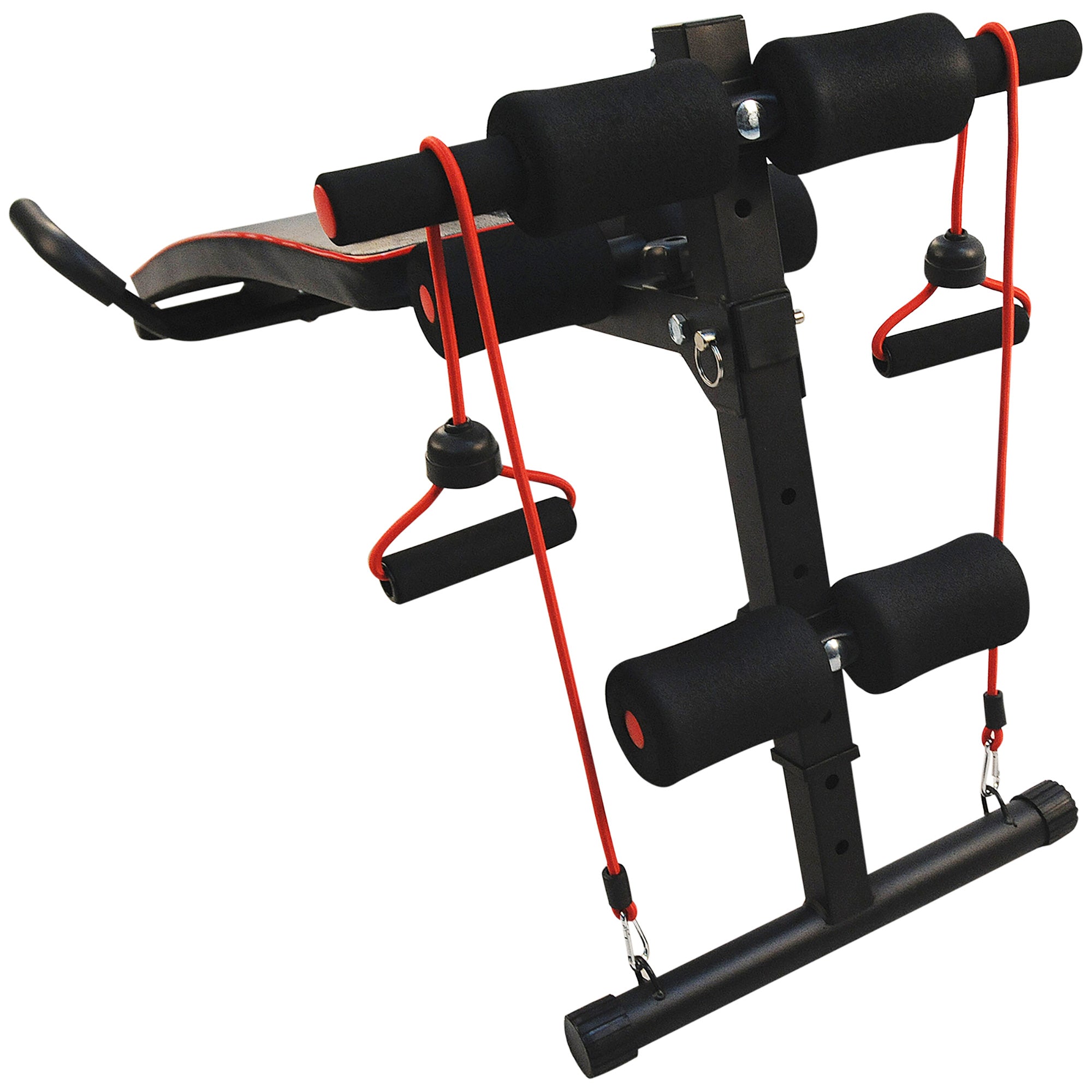 HOMCOM Sit Up Bank höhenverstellbar multifunktion Hantelbank mit 4/5-Fach Verstellbarer Beinfixierung, Trainingsbank für Ganzkörpertraining Flachbank Schrägbank Bauchtrainer & Rückentrainer