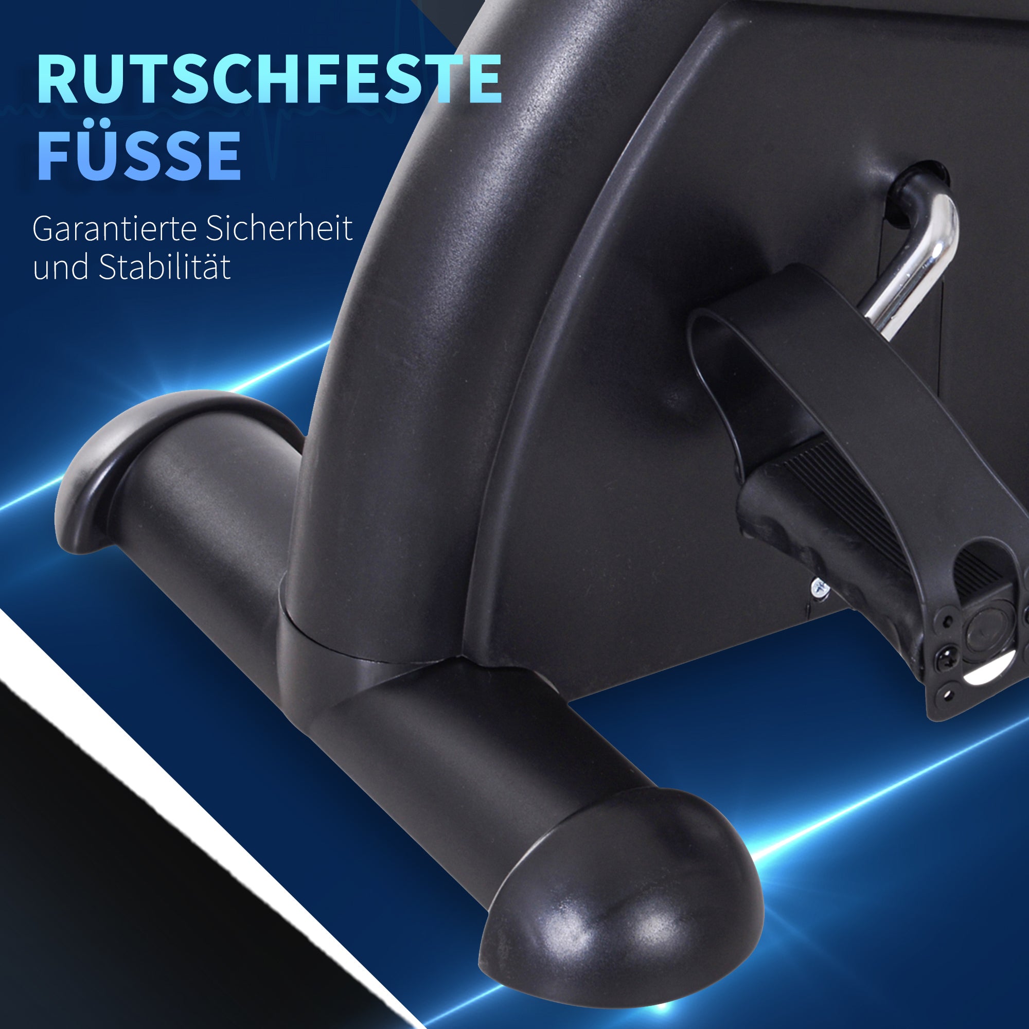 HOMCOM Mini Heimtrainer Fitnessbike Pedaltrainer mit LCD-Display verstellbarer Widerstand Arm und Beintrainer Hometrainer Fitnessgerät für Senioren Zuhause Heim Büro 35 x 40 x 31 cm Schwarz