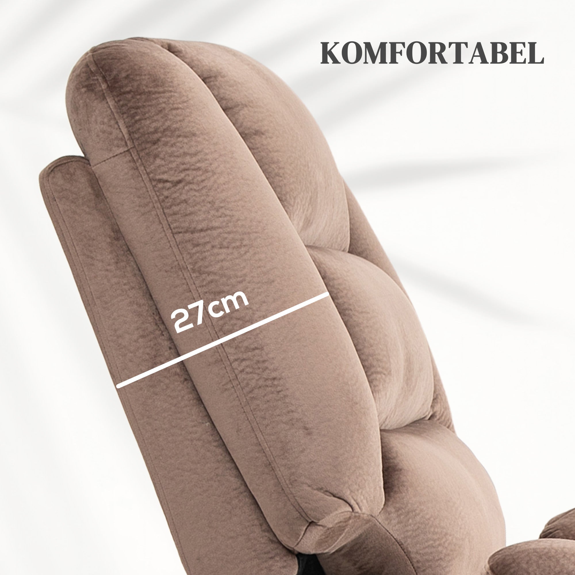 HOMCOM Aufstehsessel mit Massagefunktion, 90x93x110cm, Braun