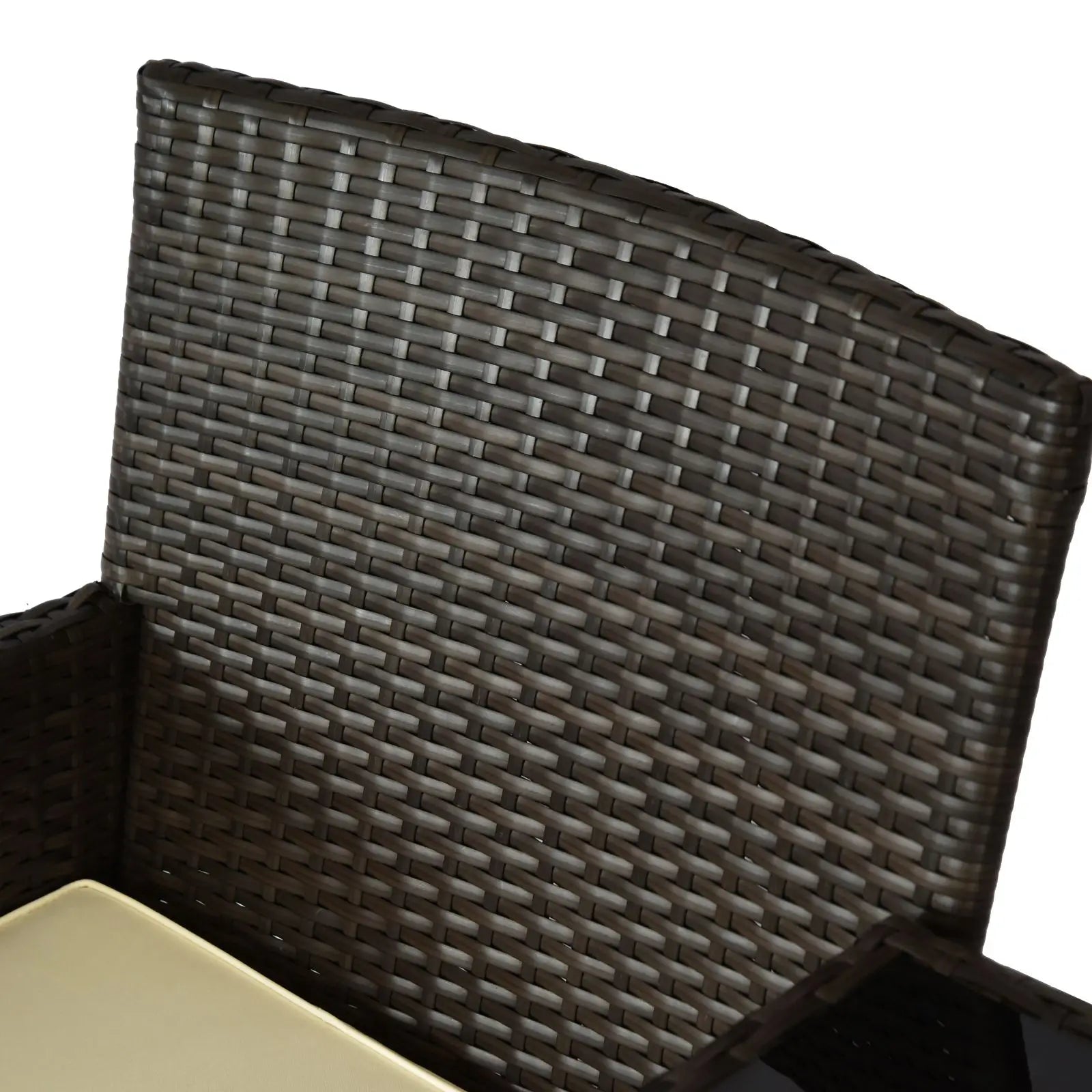 Outsunny Gartenbank 2-Sitzer mit Tisch Polyrattan Outdoor