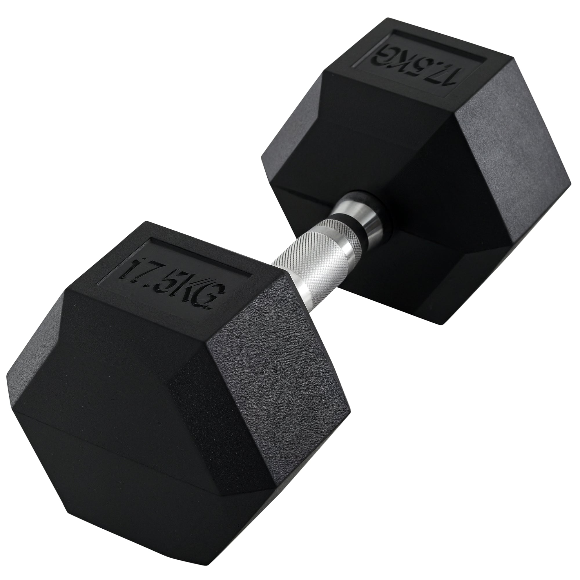 HOMCOM Kurzhantel, 17,5 kg Hantel, Hantel, Gewicht, Anti-Rutsch-Griff, Schwarz + Silber