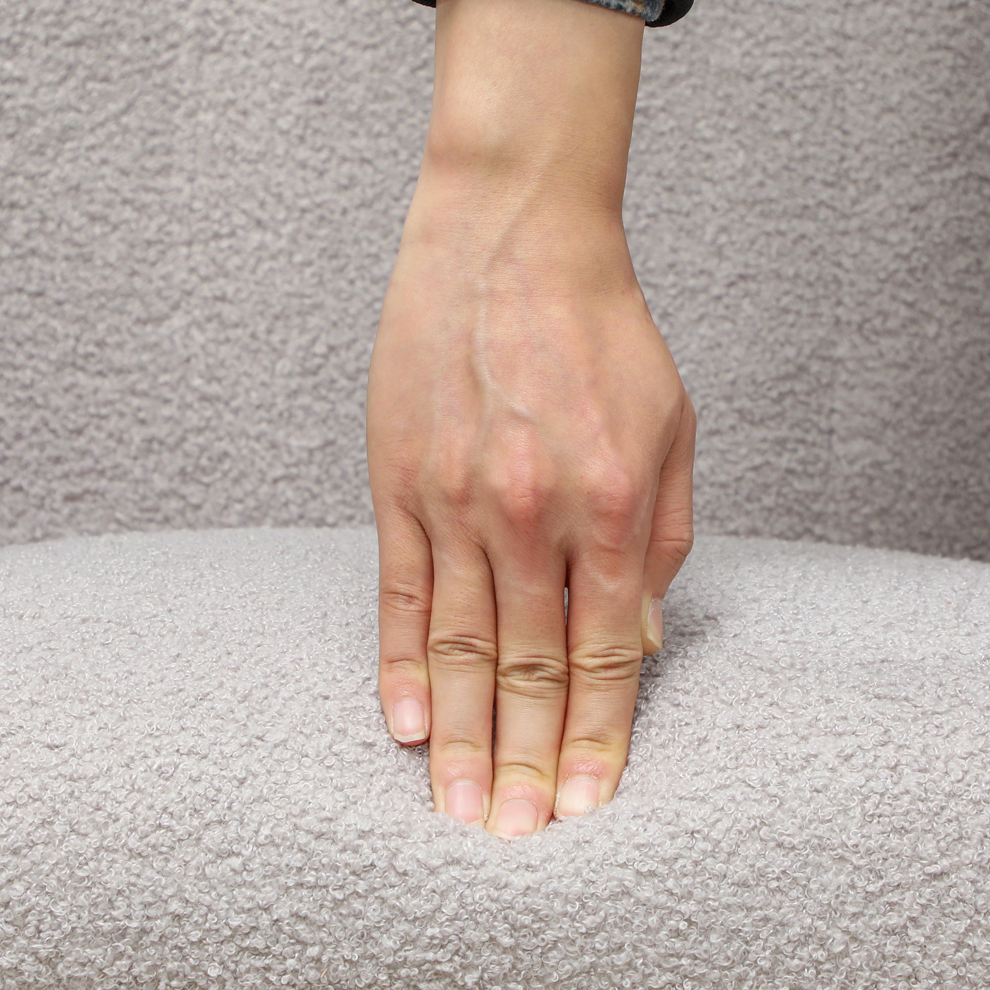 HOMCOM Schaukelstuhl, kuscheliger Bezug, dicke Polsterung, rutschfest, Hellgrau