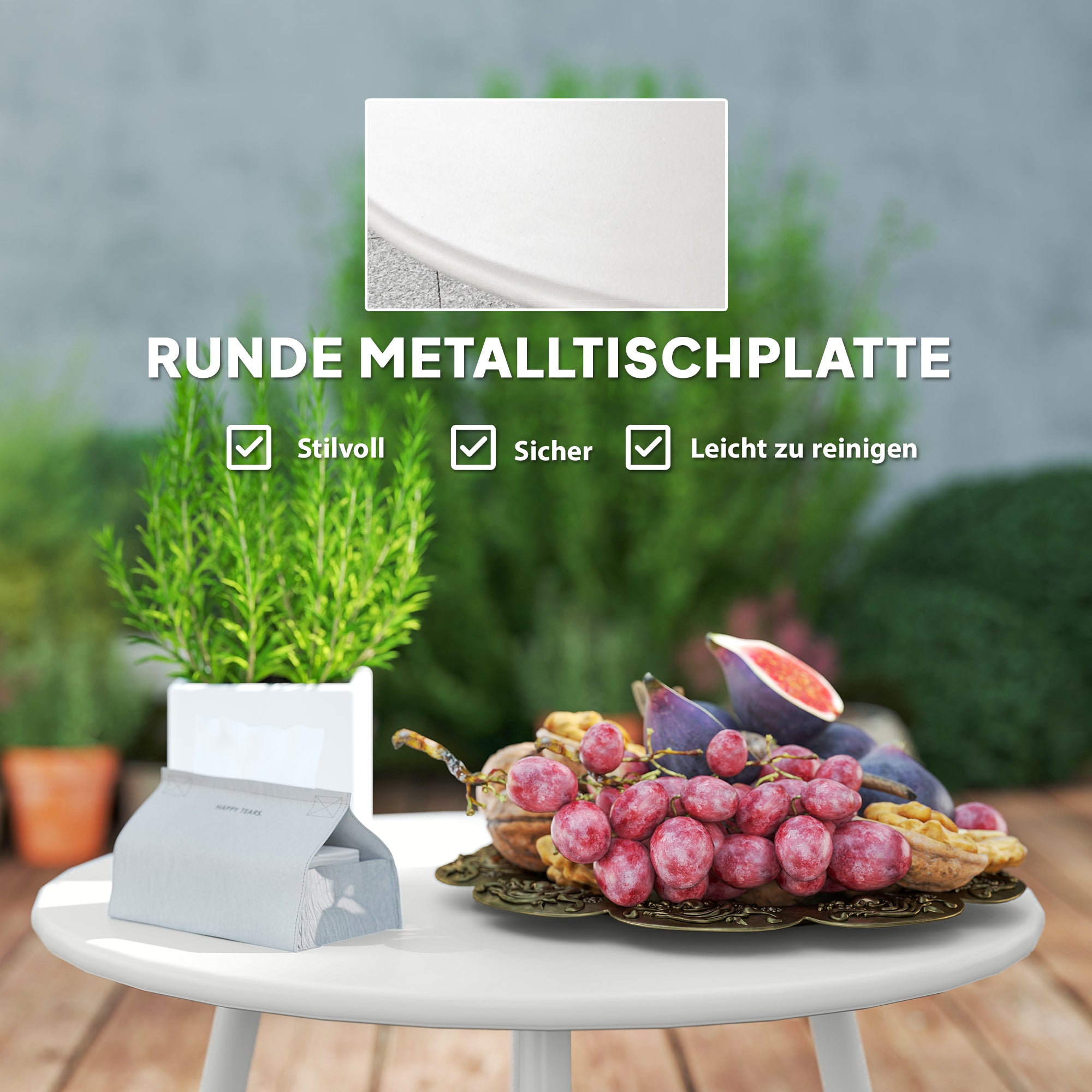 Outsunny Gartenmöbel Set aus Polyrattan Lounge-Set mit 2er Sofa Sessel Tisch Kissen wetterfest für 4 Personen Khaki