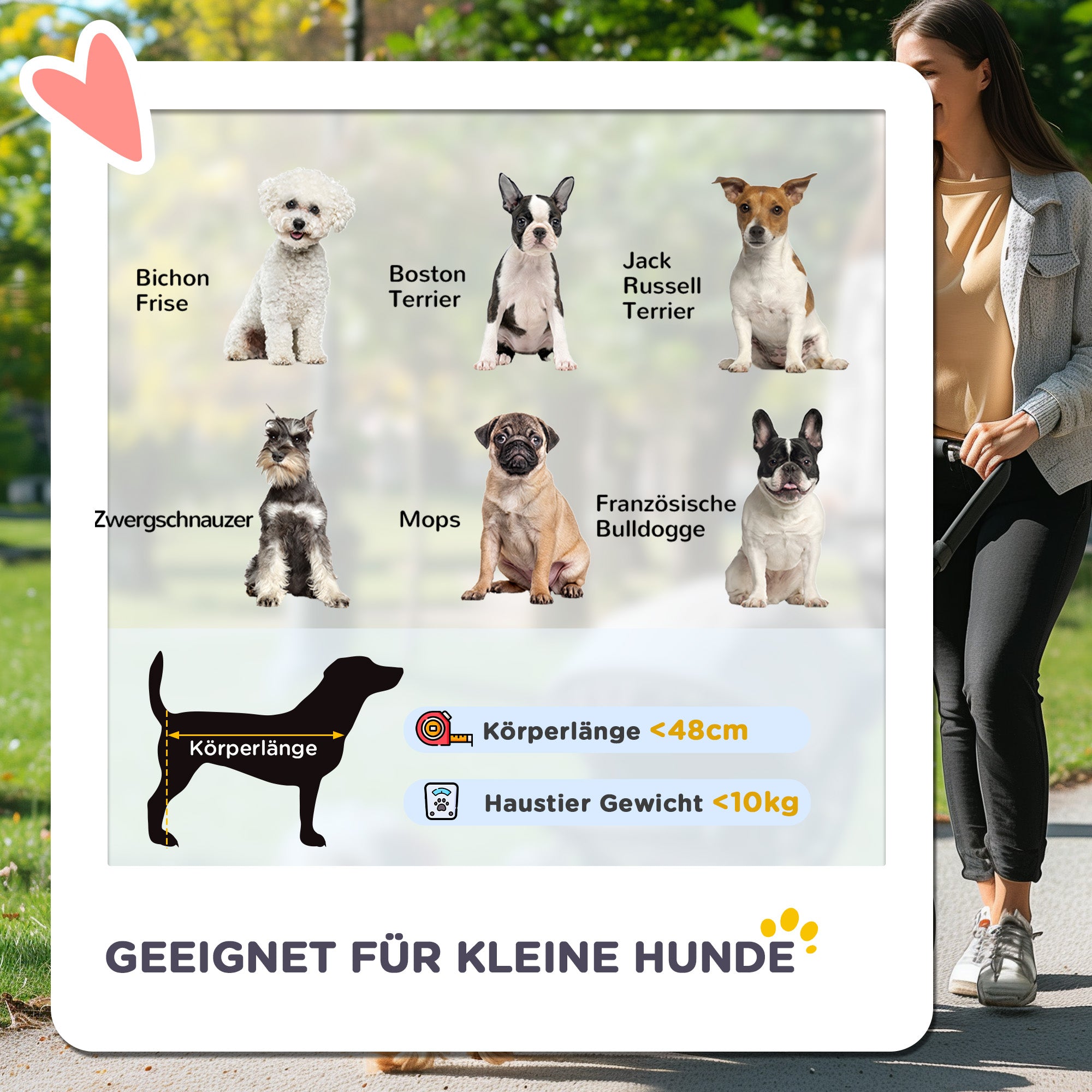 PawHut 2-IN-1 Hundebuggy Tragtasche bis 10kg Kissen klappbar 1 Aufbewahrungskorb 83 cm x 58 cm x 102 cm Schwarz