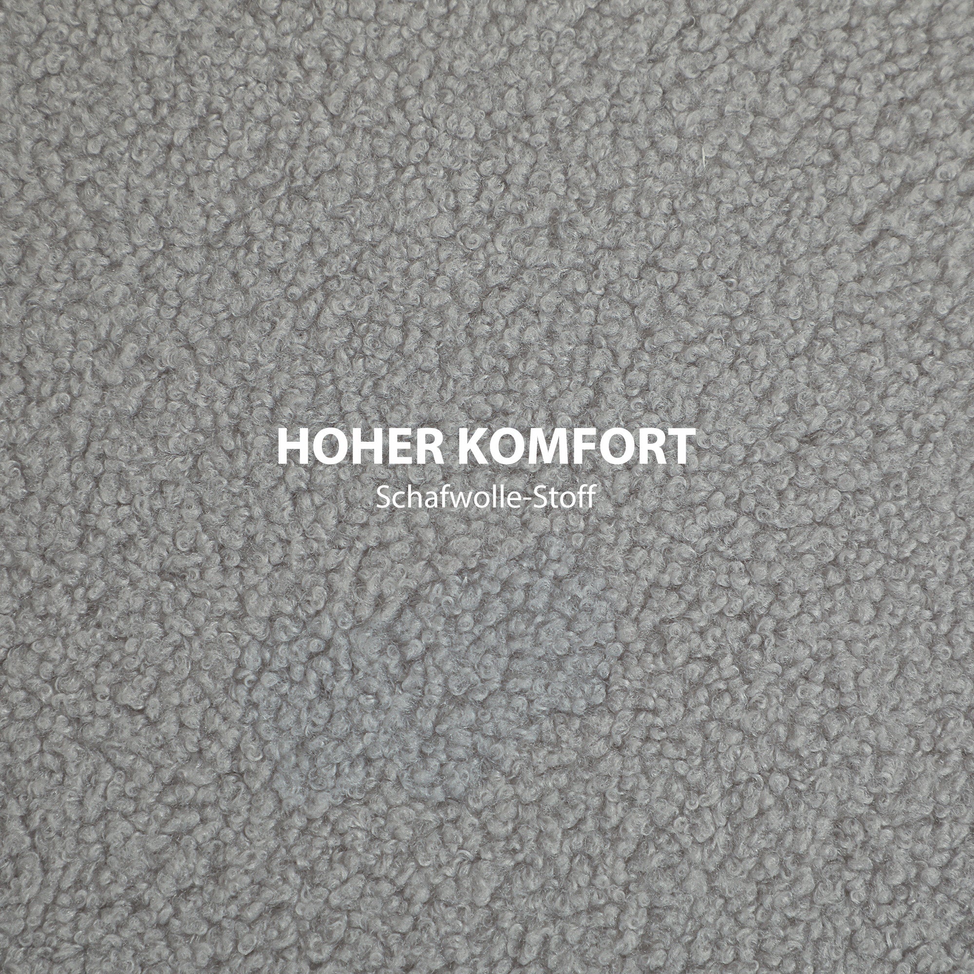 HOMCOM Hocker Polsterhocker, Teddyfleece, versteckter Stauraum, umkehrbarer Deckel, 56 cm x 56 cm x 42 cm, Grau