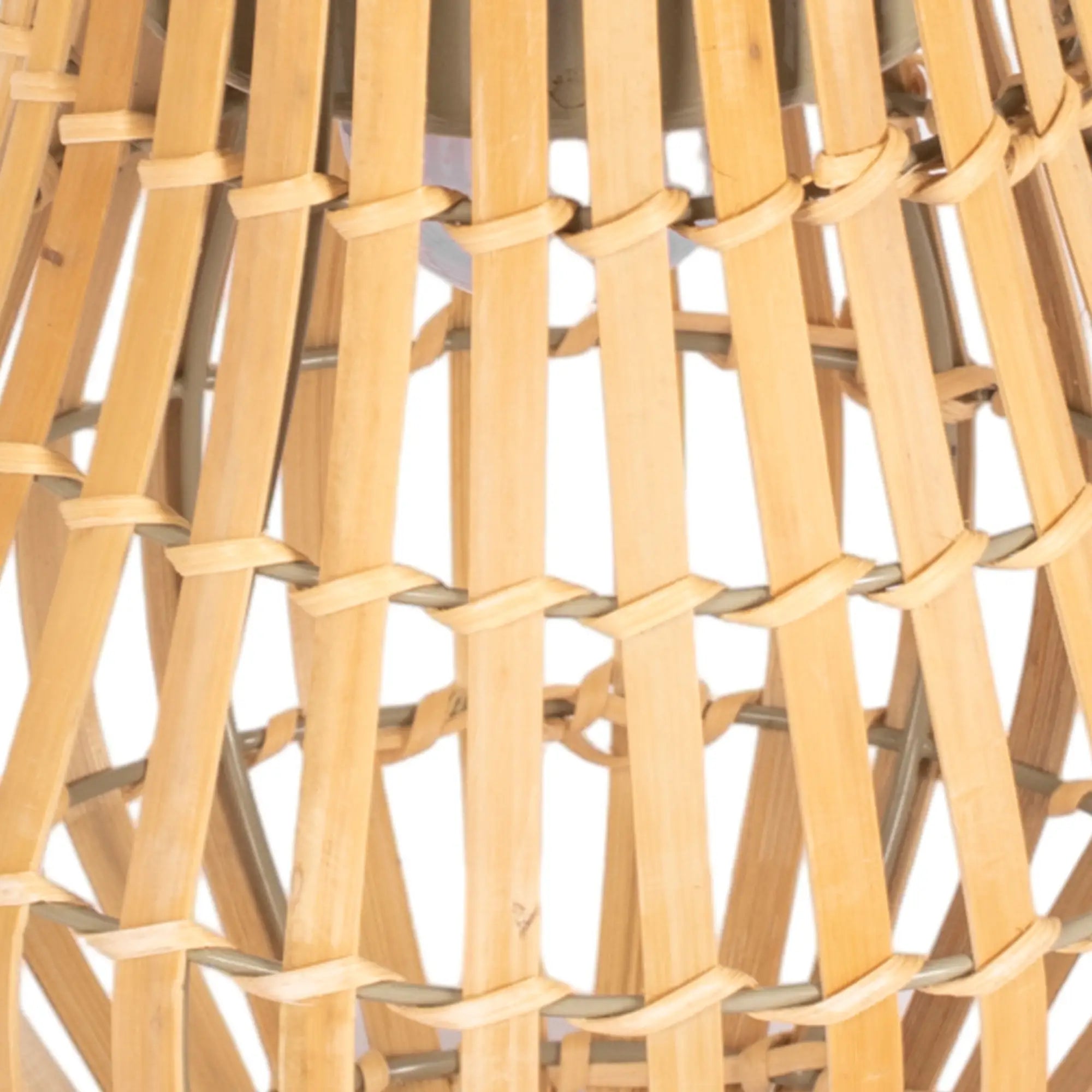 Outsunny Solar Gartenlampe USB aufladbar Bambus-Lampenschirm