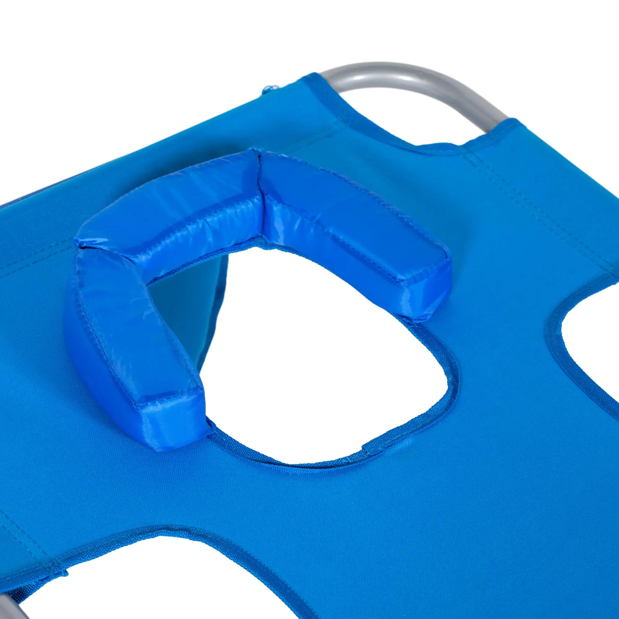 Outsunny klappbare Sonnenliege Blau mit Lesefenster