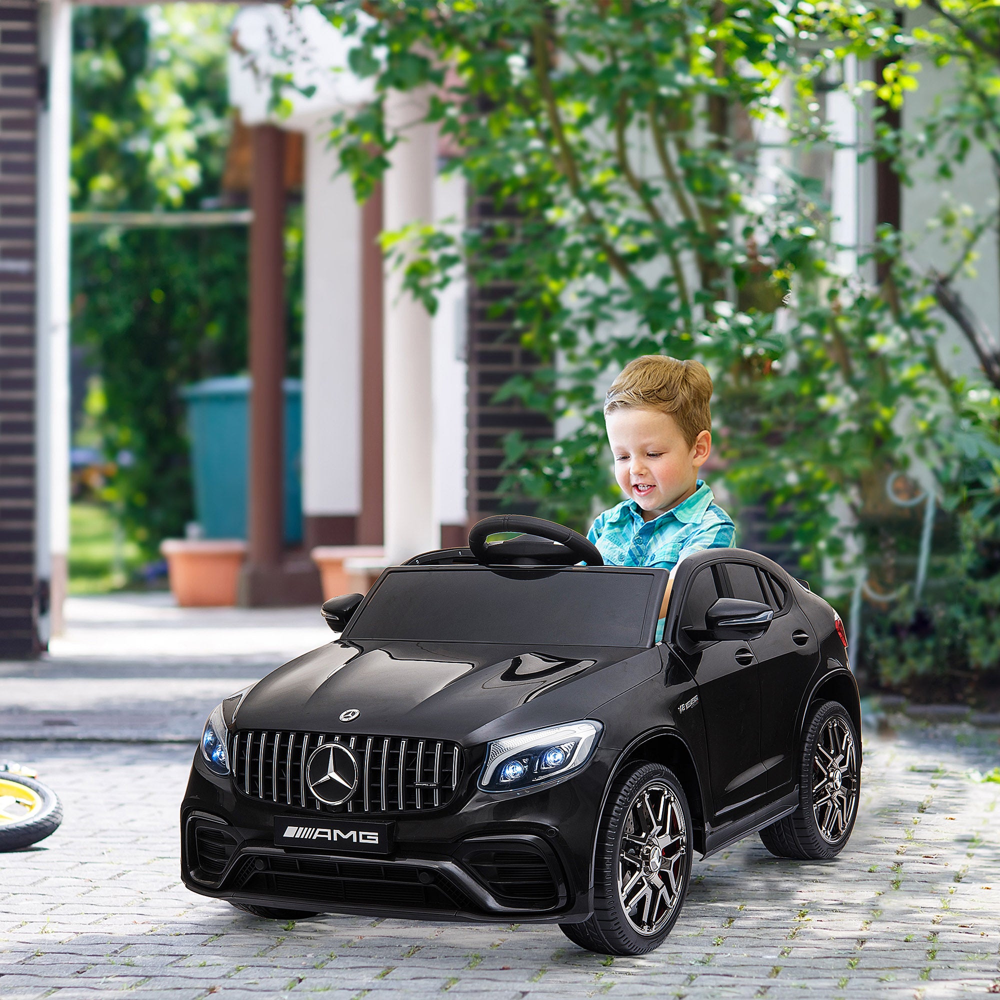 HOMCOM Kinder-Elektroauto Mercedes-Benz AMG mit Fernbedienung & Musik