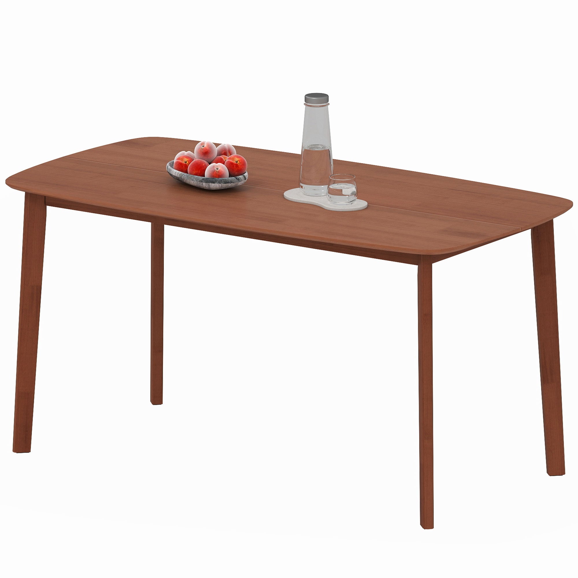 HOMCOM Esstisch, Landhausstil, lackierte Oberfläche, Holz, 150 x 80 cm, Braun