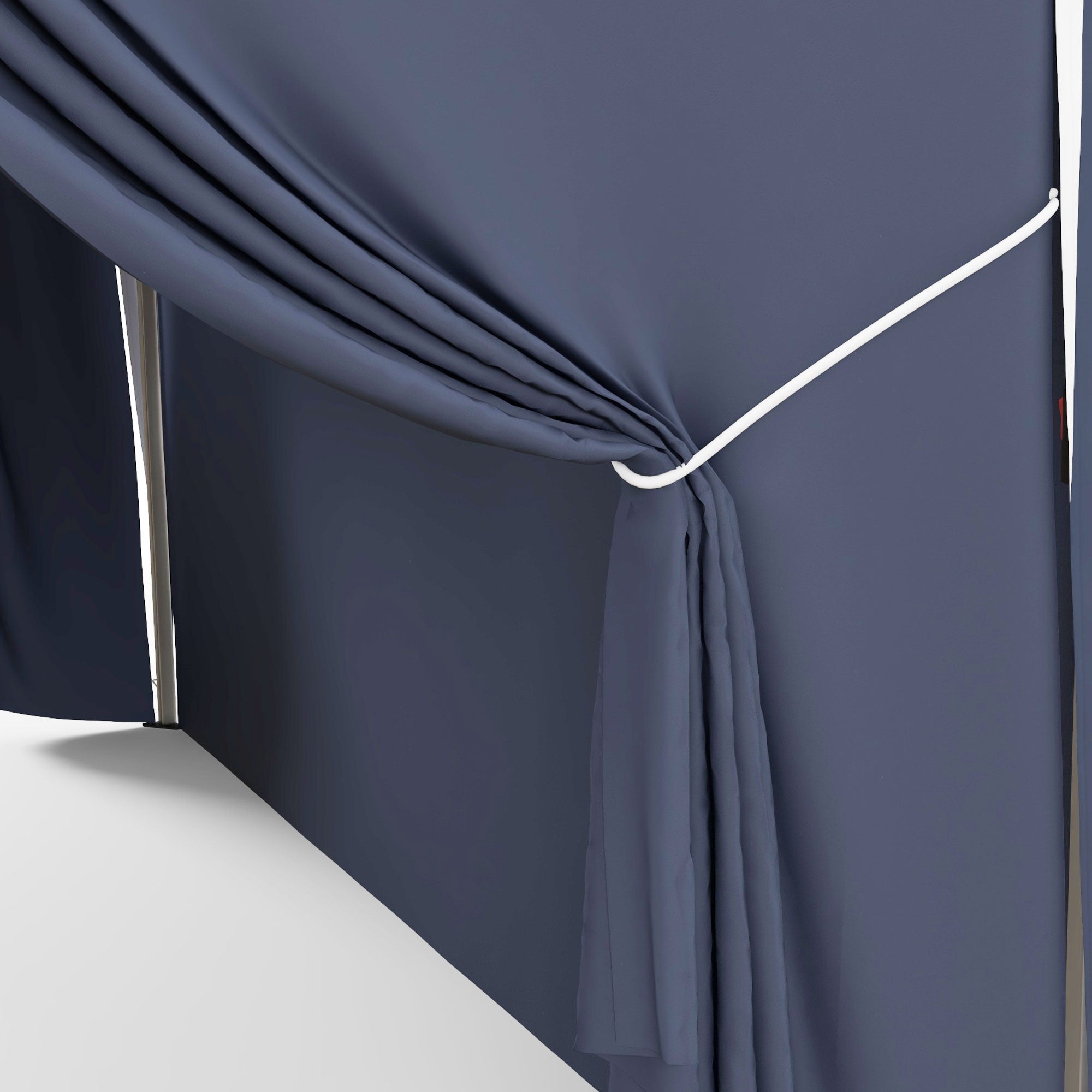 Outsunny Faltpavillon, Gartenpavillon, höhenverstellbar, 2 große Fenster, Tragetasche, Metallgestell, 3x3m, Blau