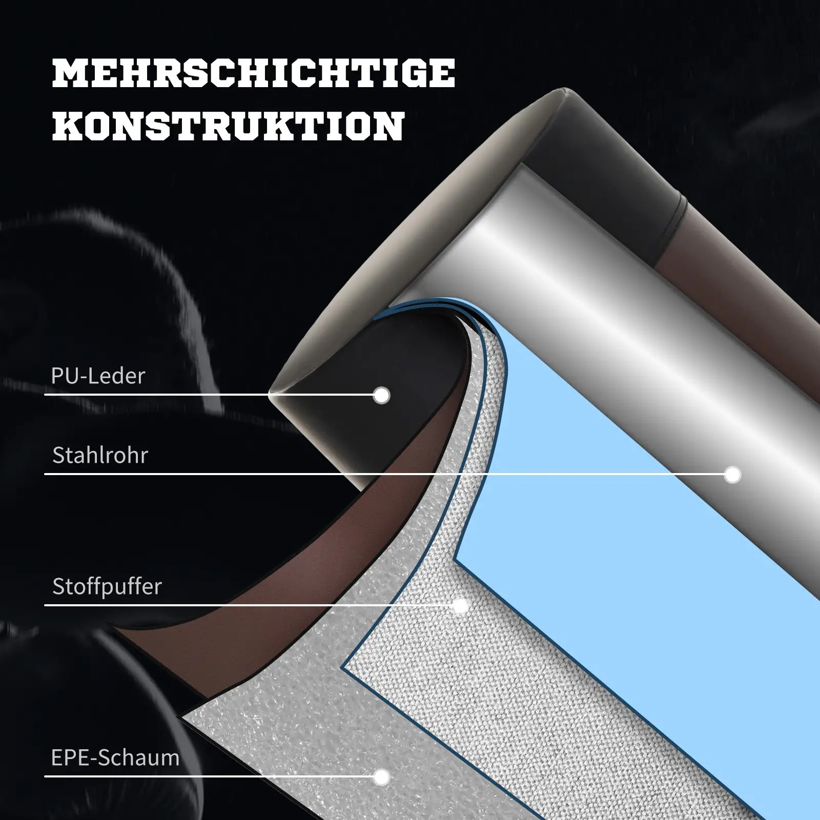 HOMCOM Standboxsack Boxpuppe Boxdummy DummyTraining Boxpartner Boxsack Box 158-186 cm Höhenverstellbar NEU Schwarz+Braun