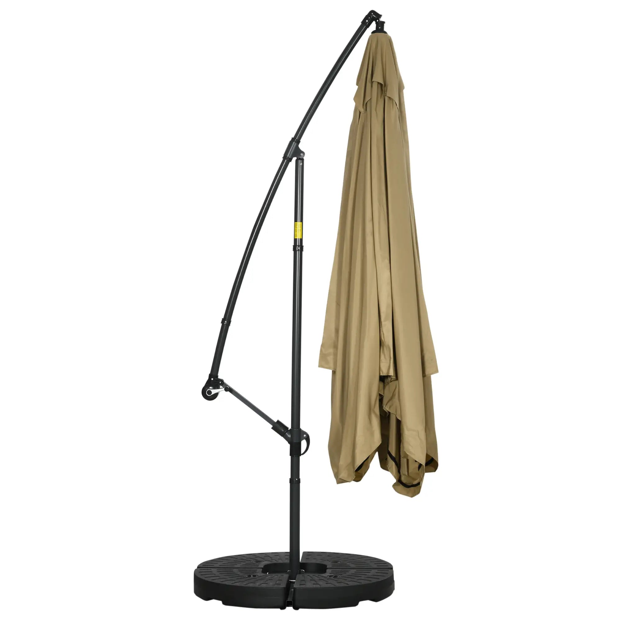 Outsunny Ampelschirm Gartenschirm mit Moskitonetz Handkurbel