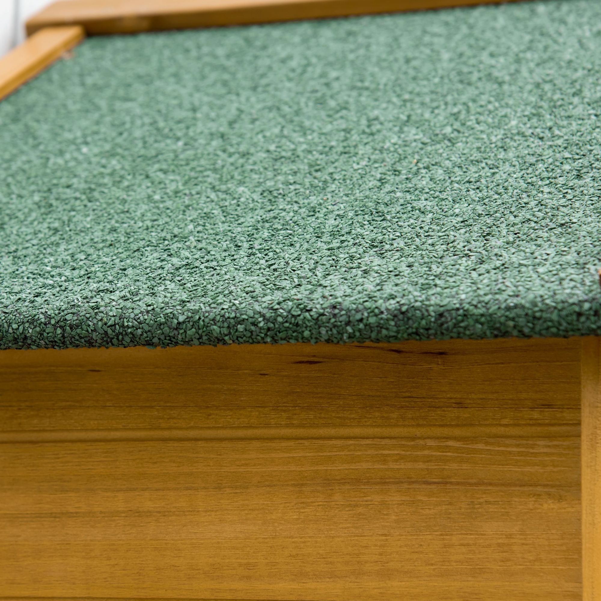 Outsunny Geräteschrank, Gartenschuppen, 2 Regale, 2 Türen, wetterfest, Naturholz, 79 x 49 x 190cm