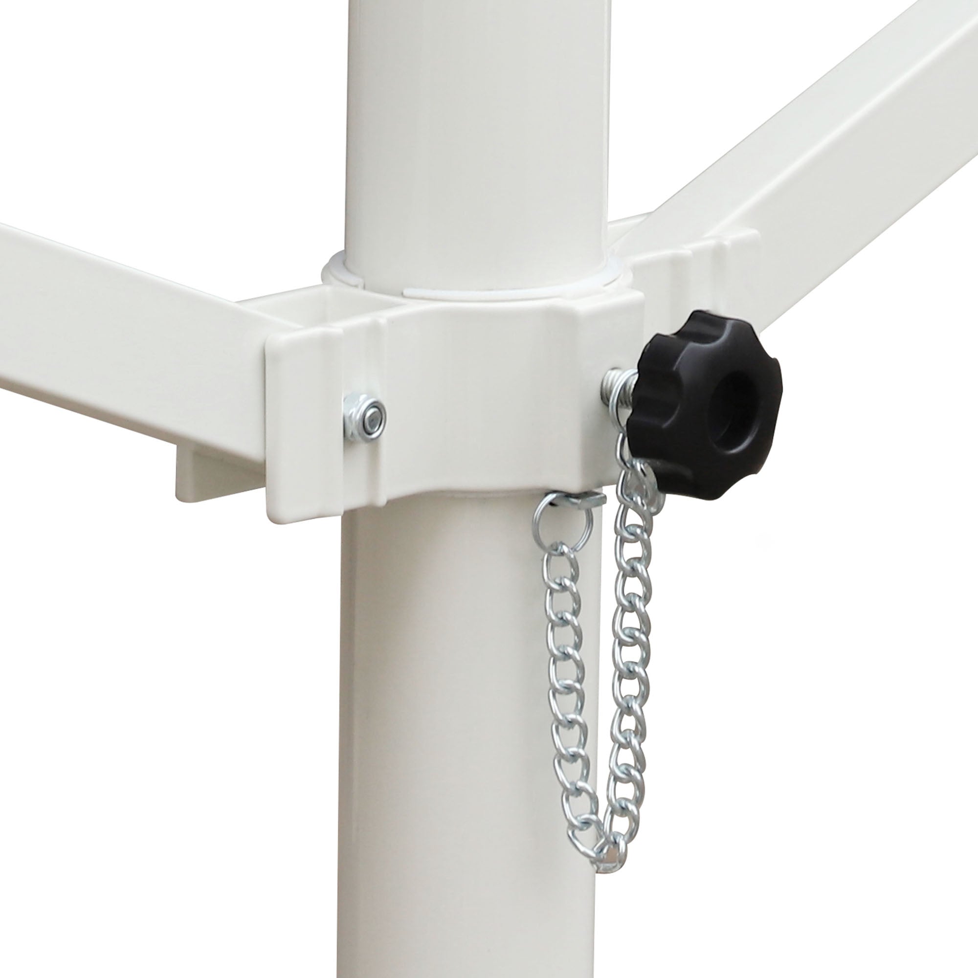 Outsunny Standmarkise Gartenmarkise Markise mit Faltarm Kurbel Terrasse Grau 3x3m