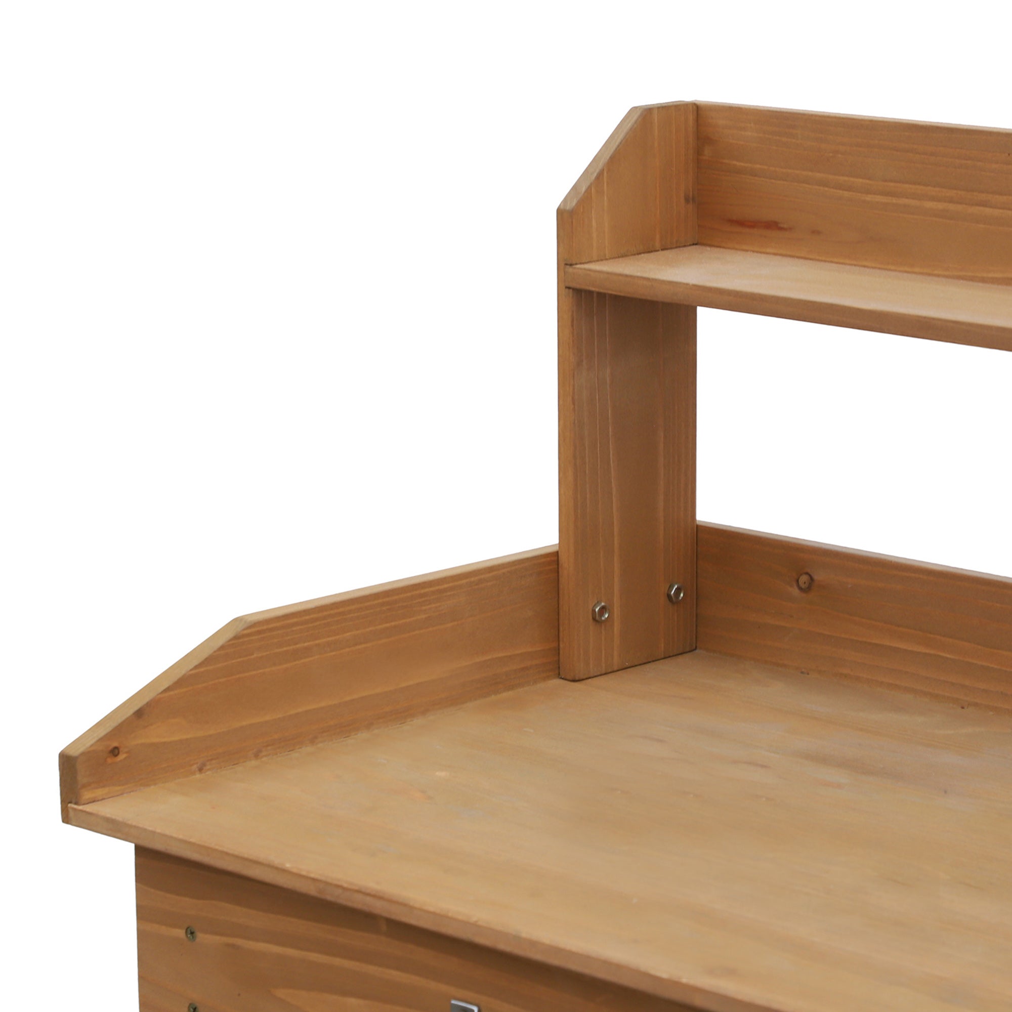 Outsunny Pflanztisch Gärtnertisch Blumentisch mit Wanne Garten Tannenholz Natur 117 x 45 x 121 cm