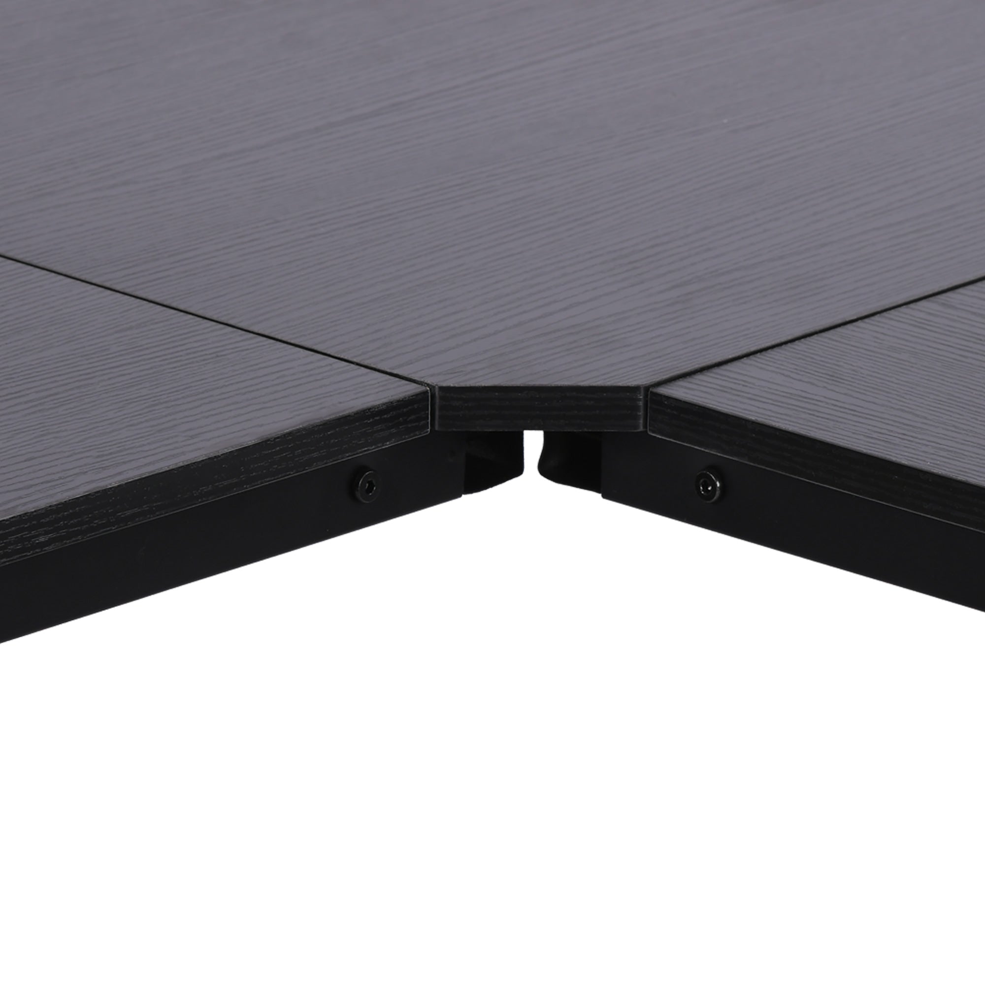 HOMCOM Computertisch Schreibtisch L-Form Eckschreibtisch Winkelschreibtisch MDF Schwarz 150 x 150 x 76 cm