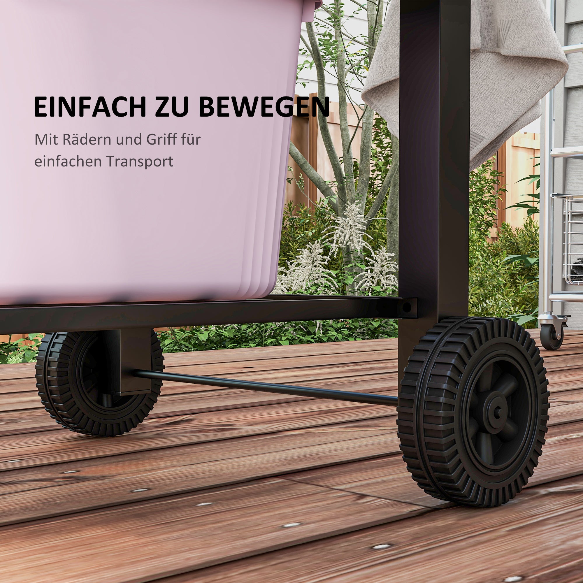 Outsunny Holzkohlegrill Smoker BBQ-Smoker, 1 Ablage, 1 Handtuchhalter, 2 Grillroste, 113 cm x 65 cm x 108 cm, Schwarz