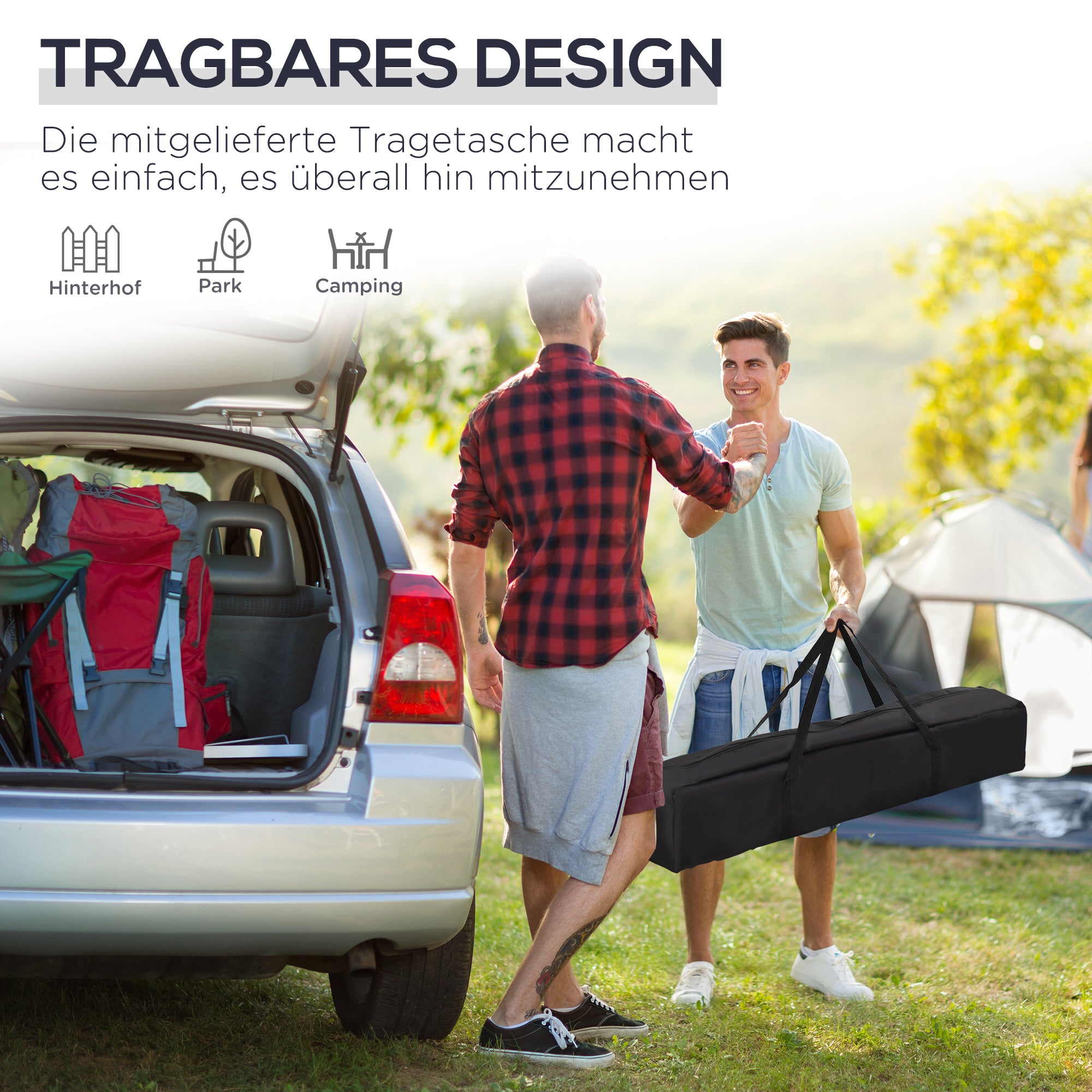 Outsunny Faltpavillon Pavillon 3 x 3 m Gartenpavillon faltbar Partyzelt höhenverstellbar Gartenzelt mit Transporttasche UV-Schutz Stahl Oxford Blau