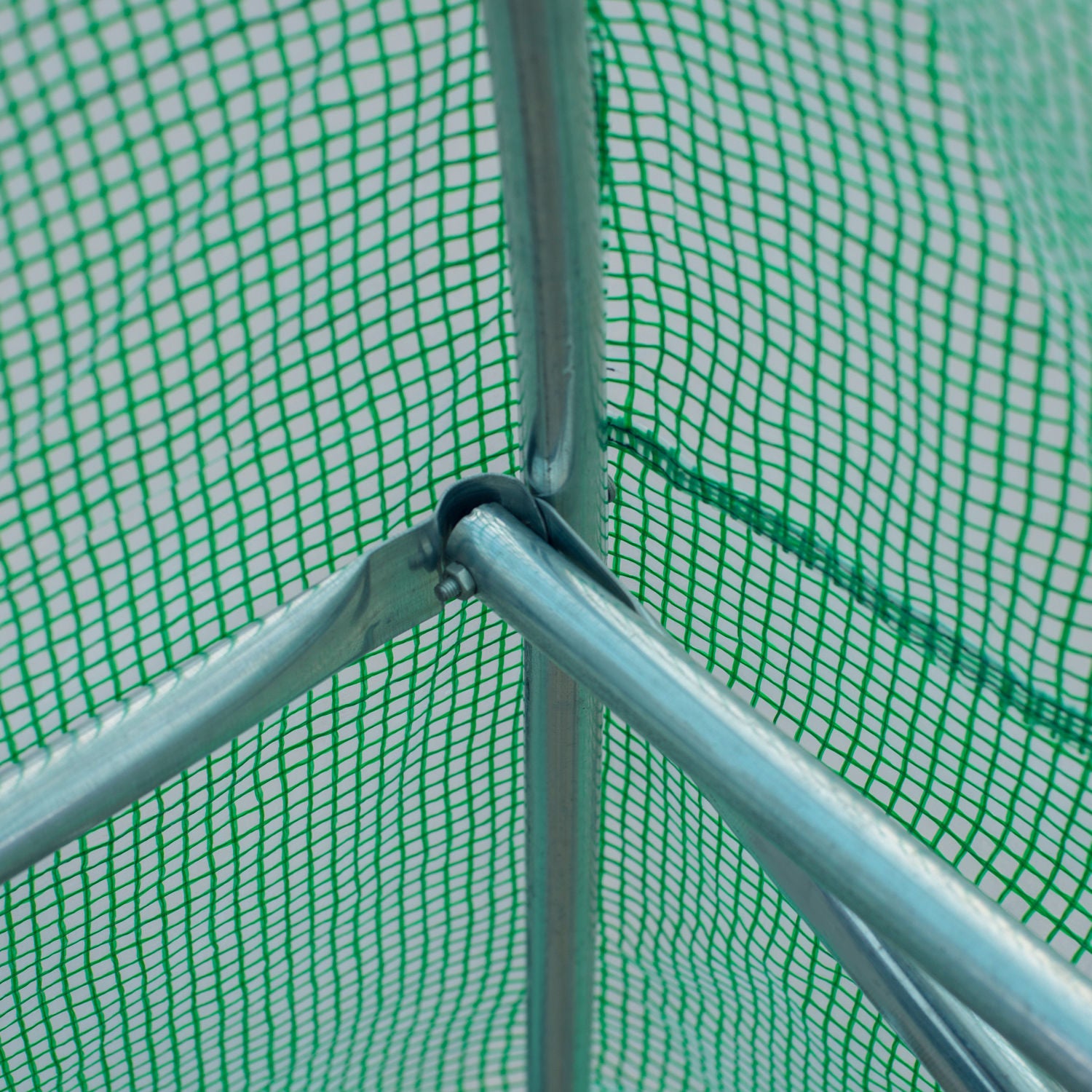 Outsunny Gewächshaus 800x300x200cm Foliengewächshaus Tomatenhaus mit Tür, 12 Fenster, Folientunnel aus verzinktem Stahl, PE, stabiles Treibhaus Pflanztunnel, inkl. Erdanker & Seilen, Grün