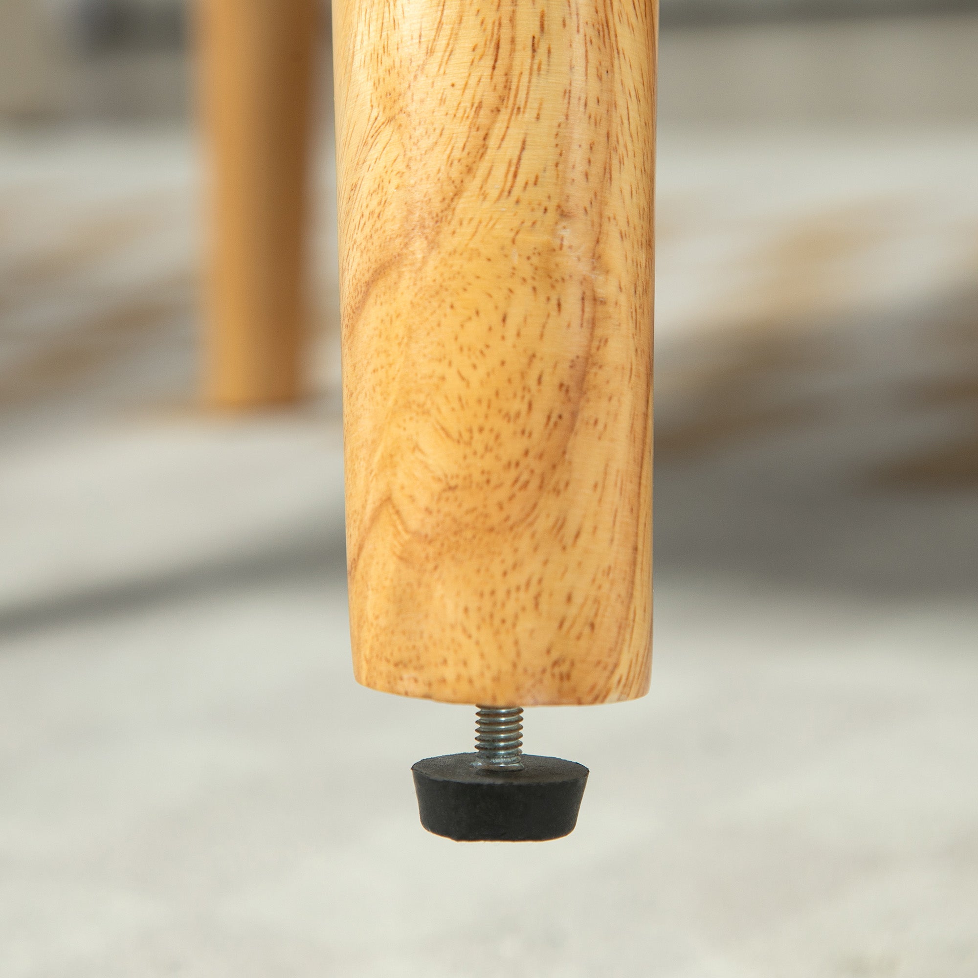 HOMCOM Gepolsterter Loungesessel in Leinenoptik, Armlehne, Holzbeine, für Wohnzimmer, Schlafzimmer, Hellgrau