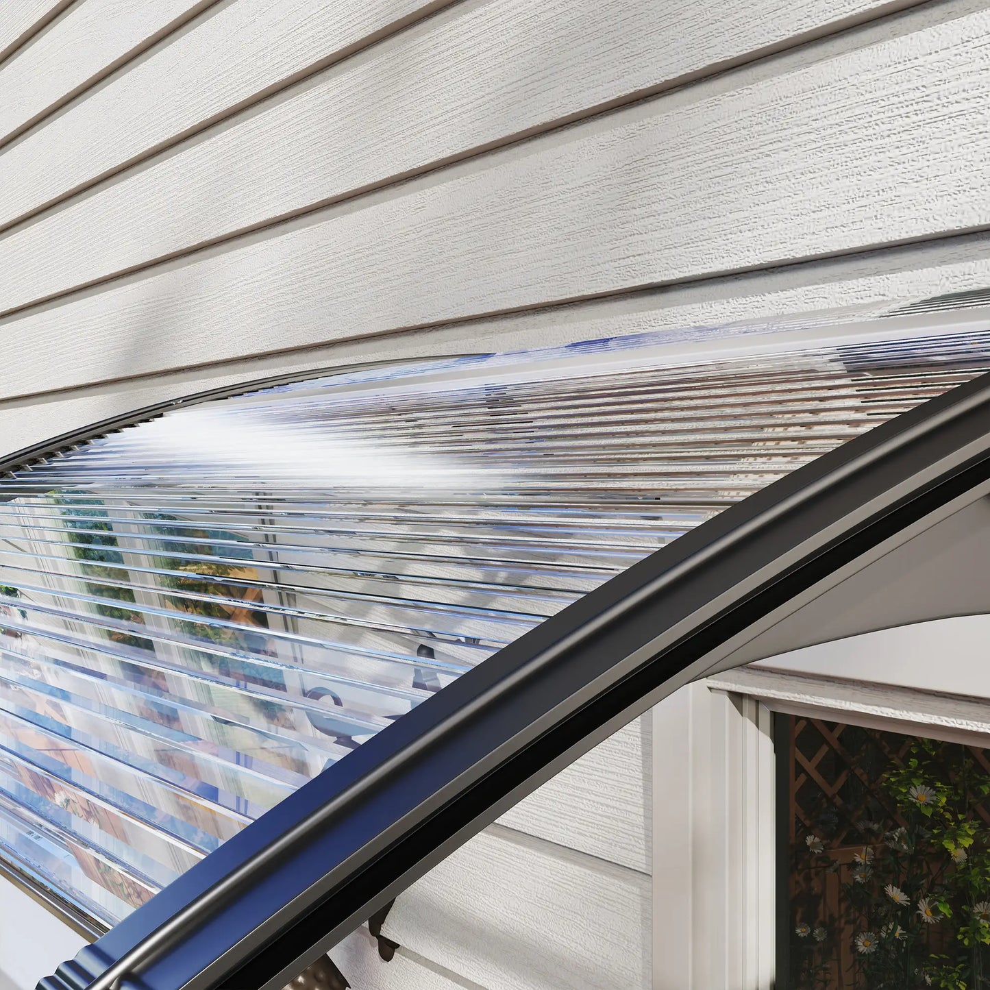 Outsunny Vordach Türvordach UV-beständig Polycarbonat