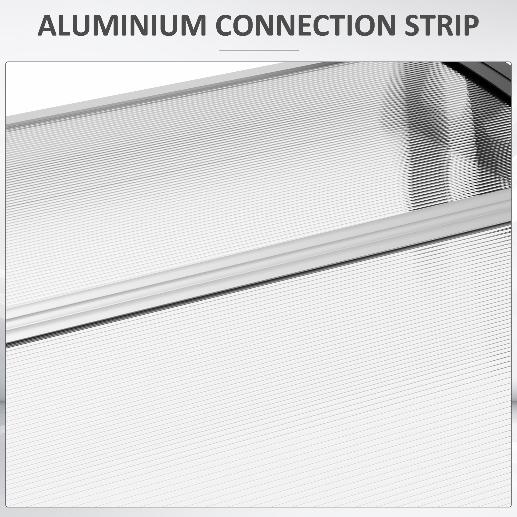 Outsunny Vordach Schutzdach, UV-Beständig, Wasserbeständig, 90x150x25cm , Weiß