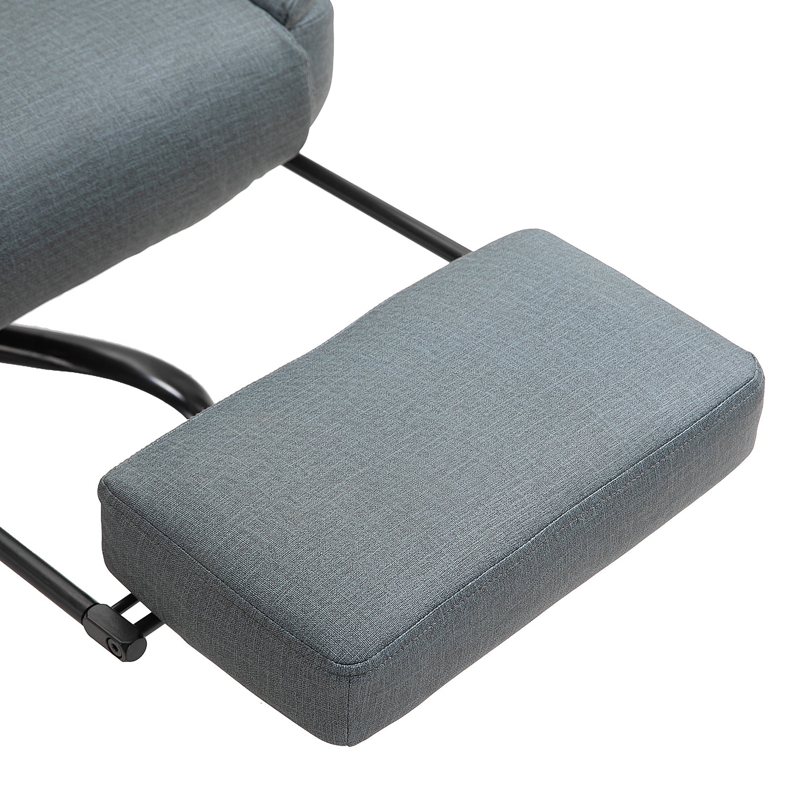 Vinsetto Bürostuhl Ergonomischer Chefsessel 360° Drehbar Computerstuhl höhenverstellbar mit Kopfstütze und gepolsterte Armlehnen mit Fußstütze Kunstleder 68 x 80 x 120–126 cm