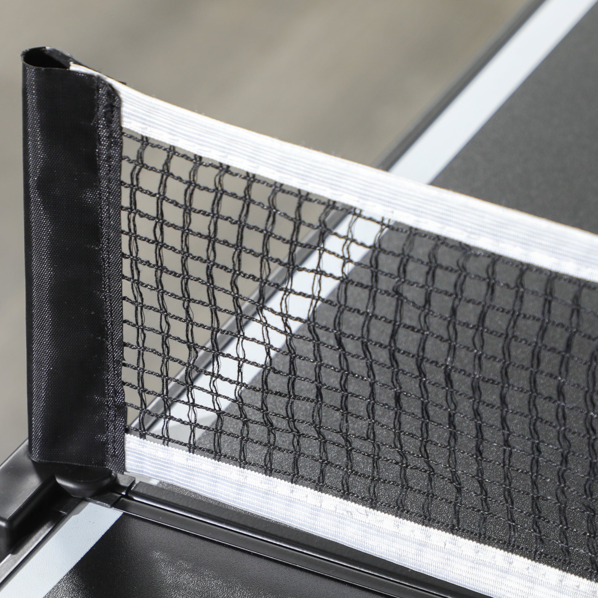 SPORTNOW Tischtennisset, faltbar, Schloss und Griff, Aluminiumrahmen, 152x76x72 cm, Schwarz