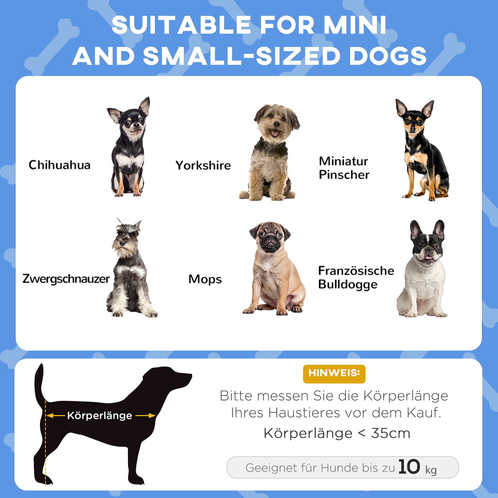 PawHut Hundebett mit Dach, Outdoor, tragbar, wasserabweisend, bis 30 kg, 61 x 46 x 63 cm, Dunkelblau